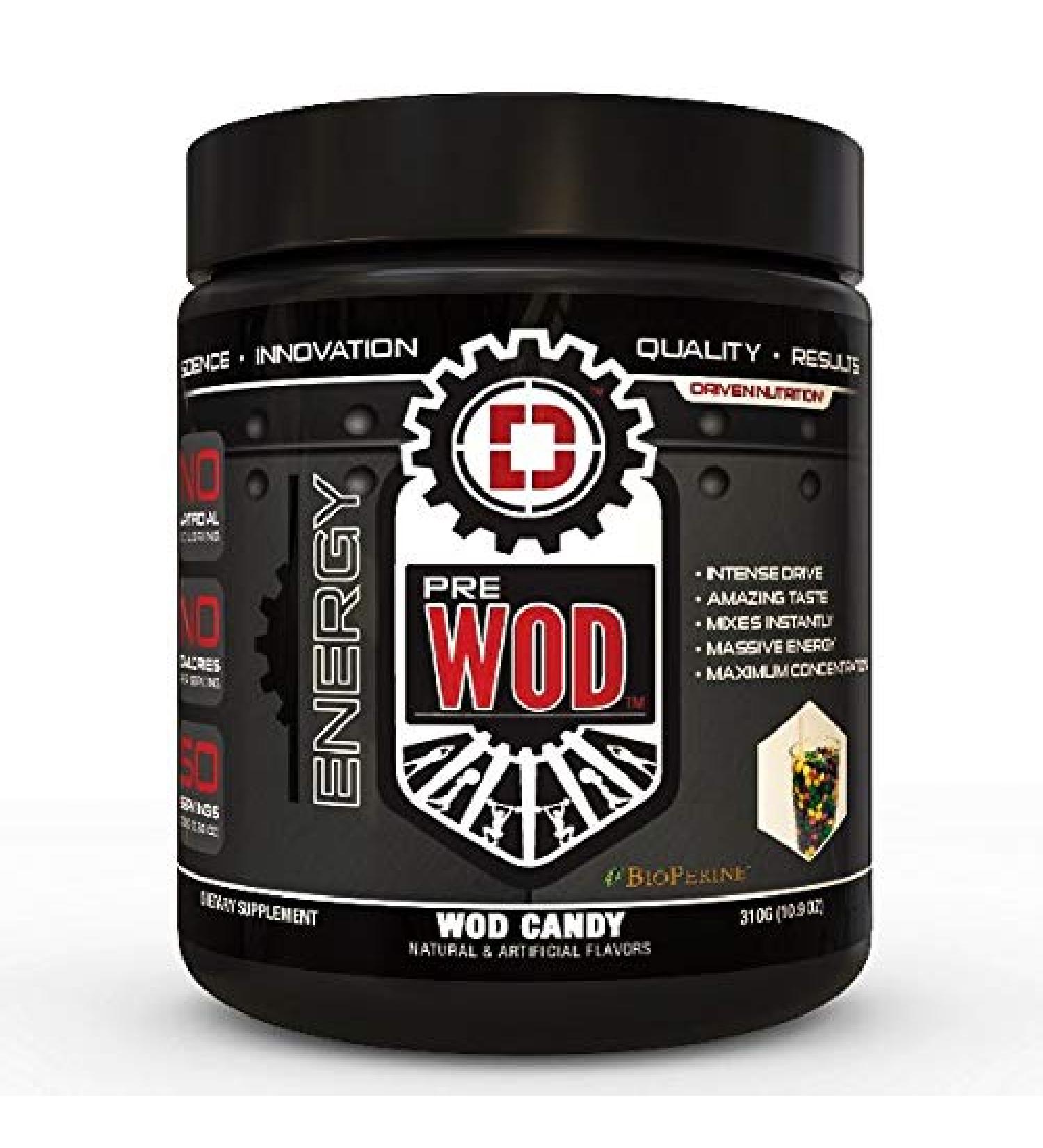 Driven PREWOD Energy Drink Powder  50 Servings - Pre-Workout Supplement with Caffeine & Beta-Alanine - Energy  Focus  Strength  & Endurance for High-Intensity Training & Weight Lifting - WOD Candy Wod Candy 50 servings - Buy Online on GoSupps.com