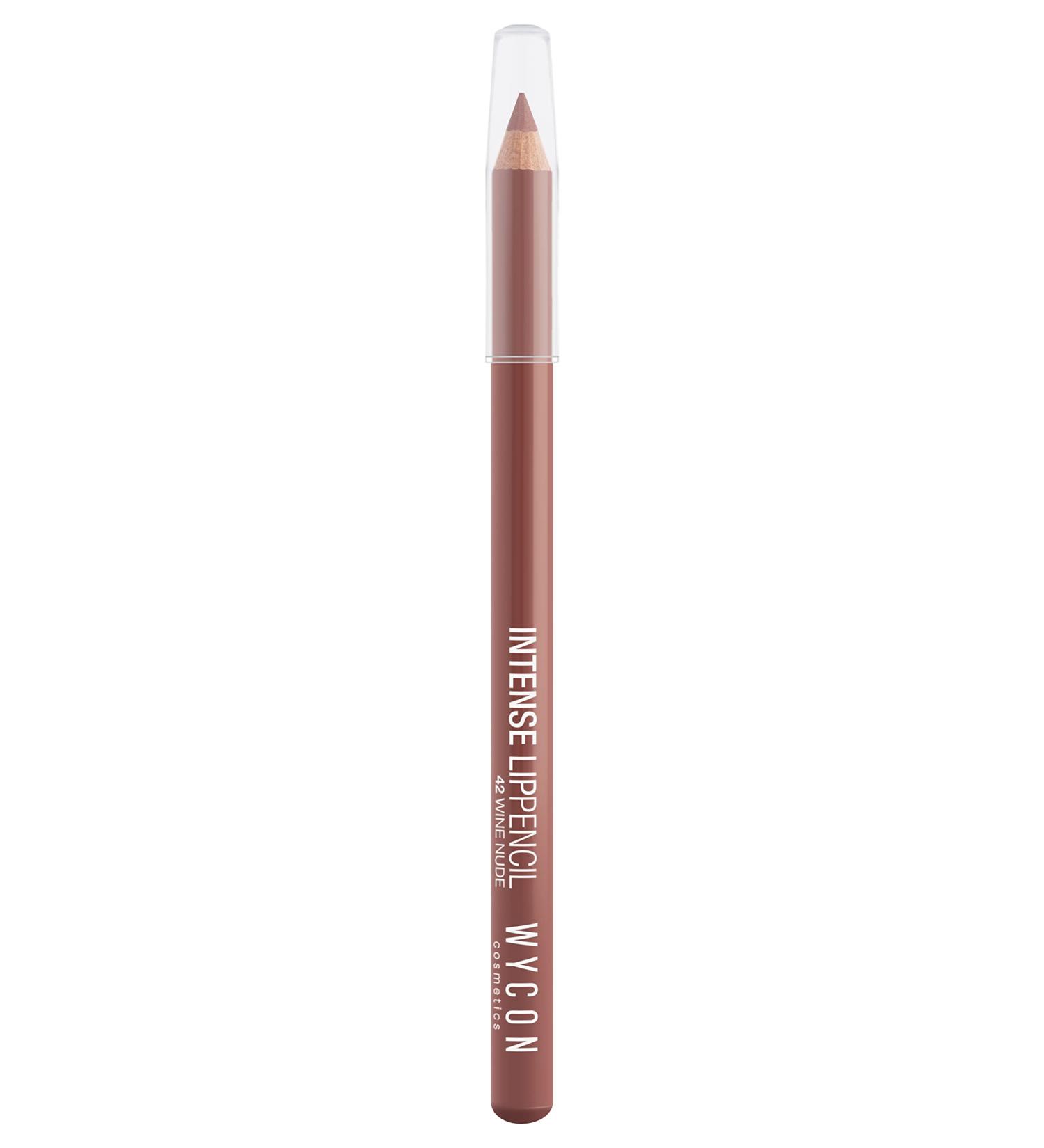 WYCON cosmetics INTENSE LIP PENCIL 42 Wine Nude wooden pencil high writing properties precise lines extremely smooth texture comfortable for precise lines