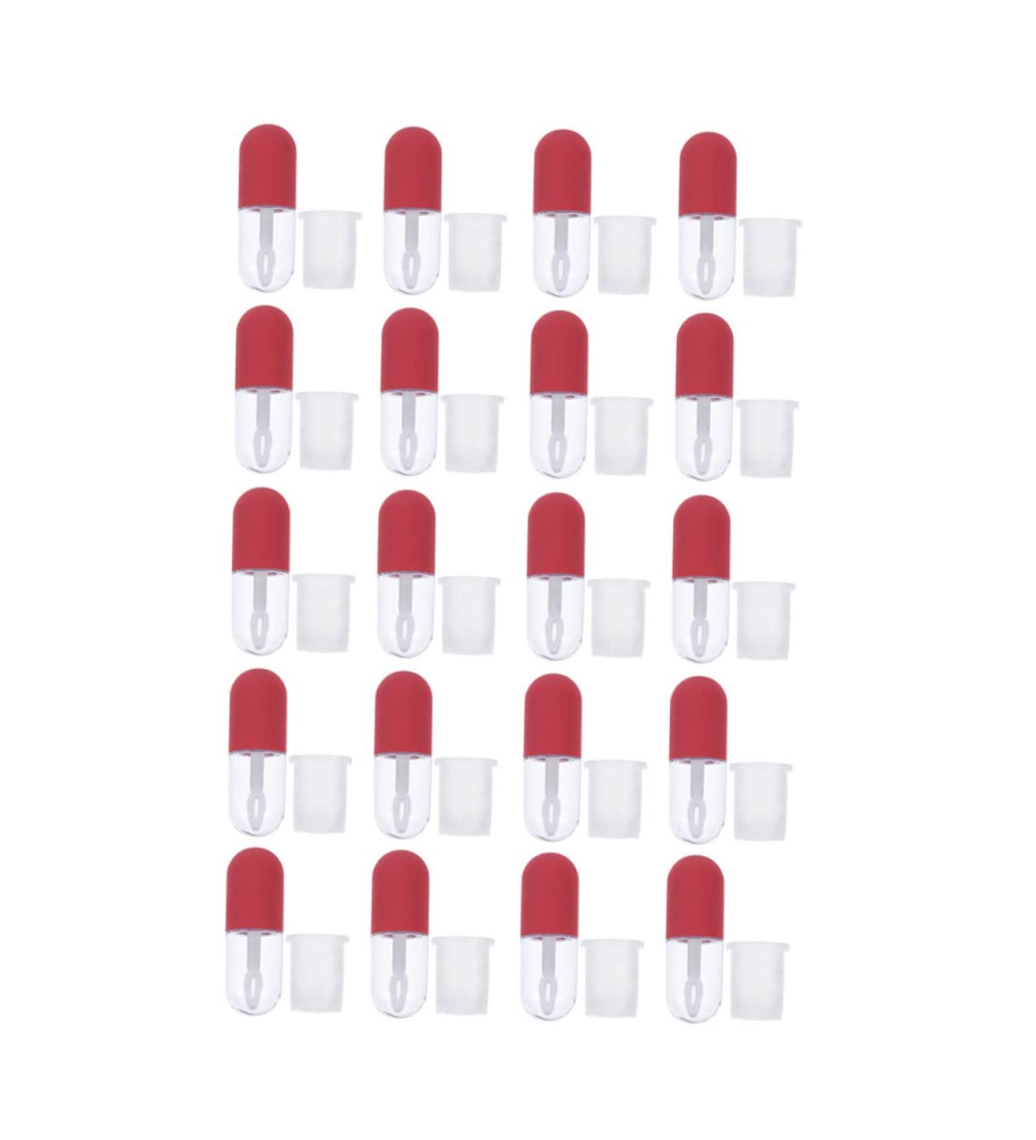 Vaguelly 20pi ces Lot De Contenants De Brillant Forme De Capsule Corps Transparent Pour Visualiser Volume Restant Pour Voyages Et Rangement - Buy Online on GoSupps.com