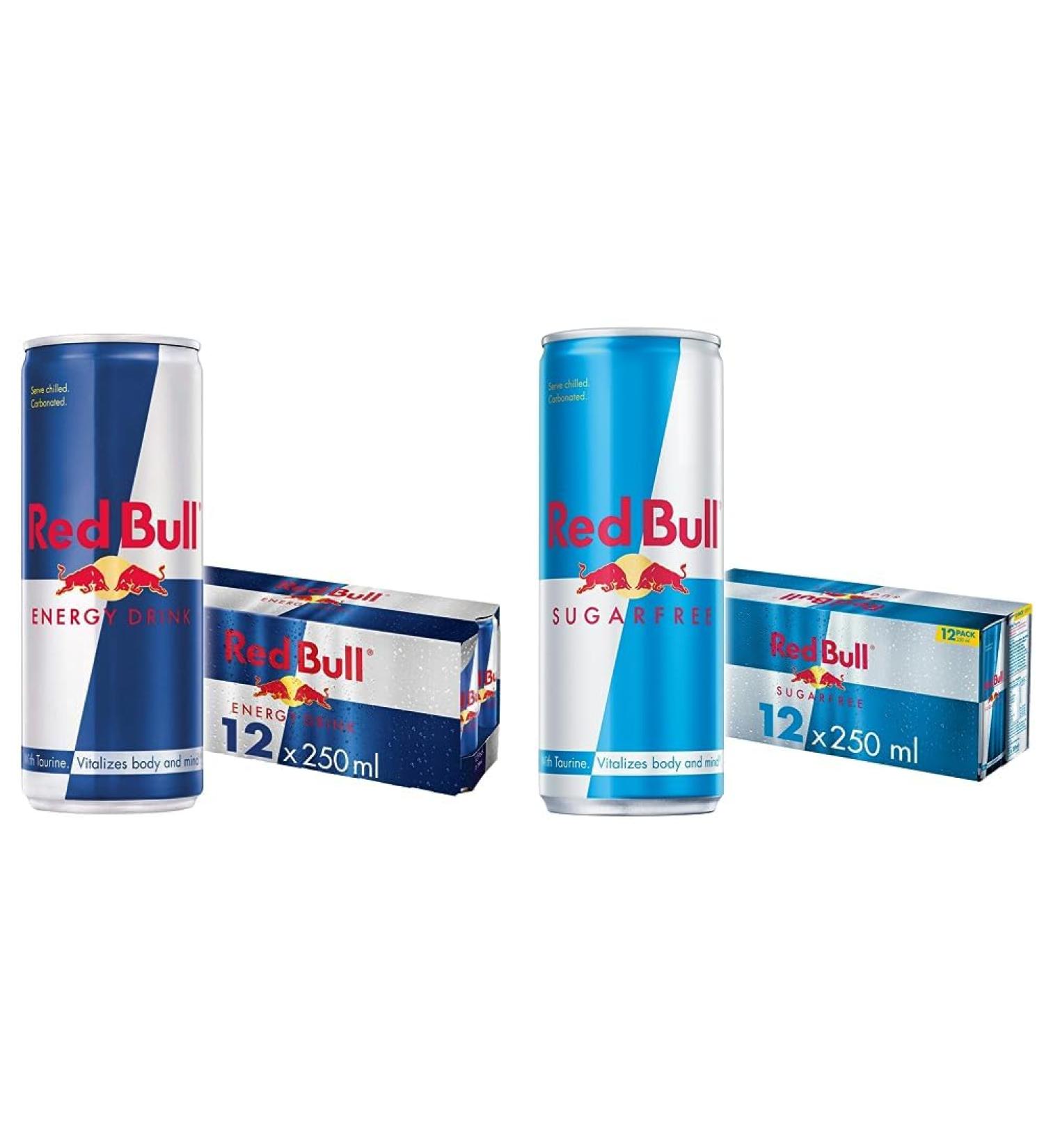 Red Bull Energy Drink 250ml x12 Red Bull Energy Drink Sugar Free 250ml x12 - Buy Online on GoSupps.com