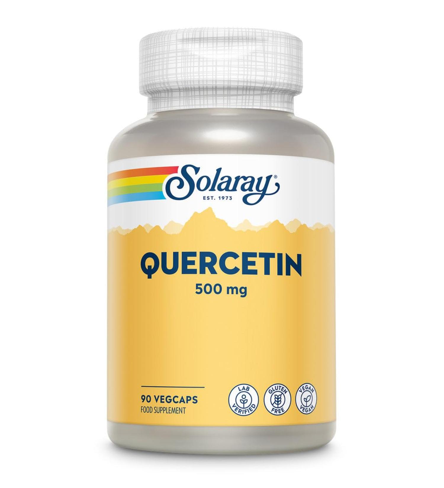 Solaray Quercetin 500mg Lab Verified - Vegan - Gluten Free 90 VegCaps