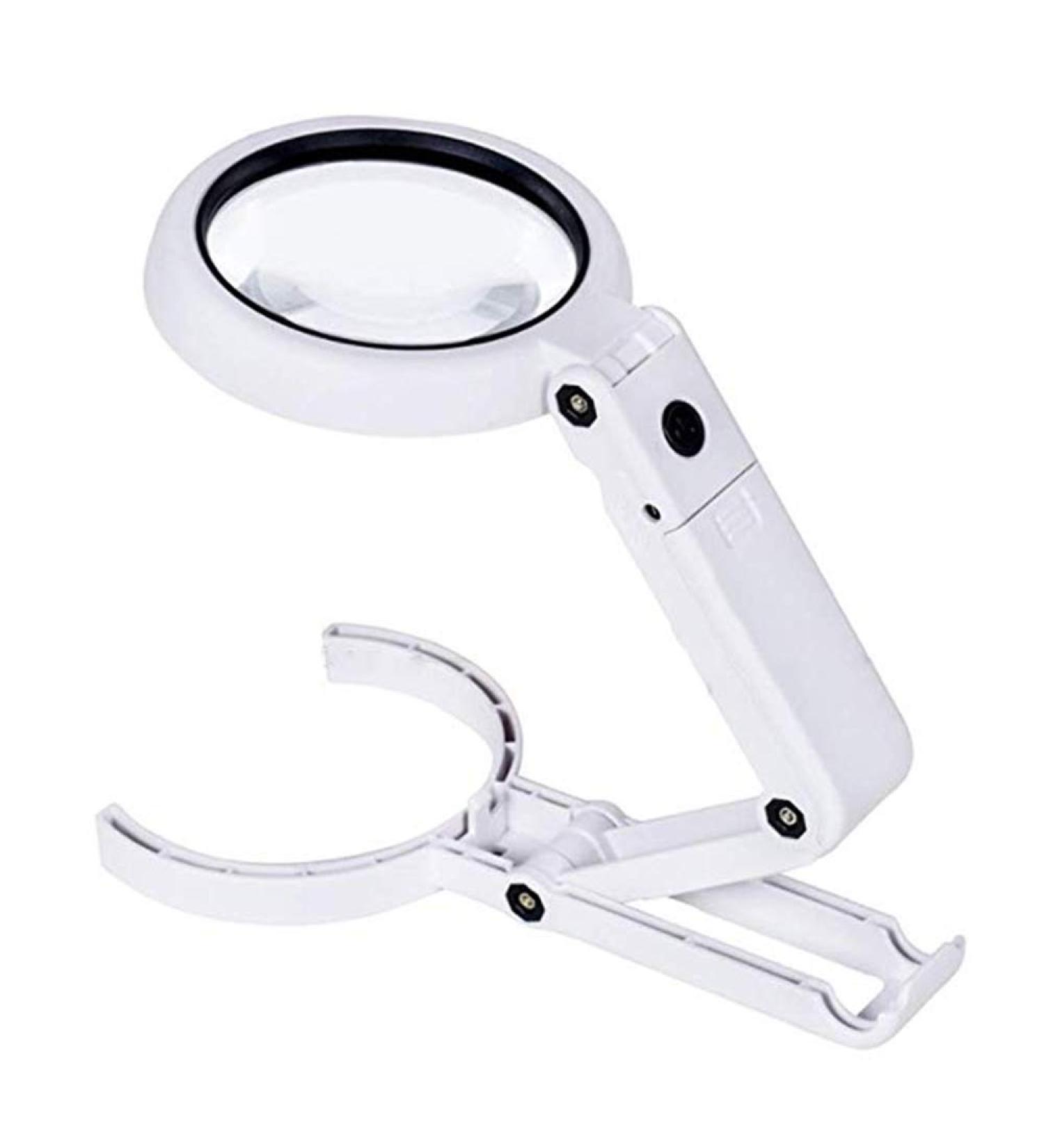 USB Eight LED Light Handheld Magnifier Stand-up Desktop Reading Repair Multi-Purpose Magnifier White 5x/11x Made in China - Buy Online on GoSupps.com