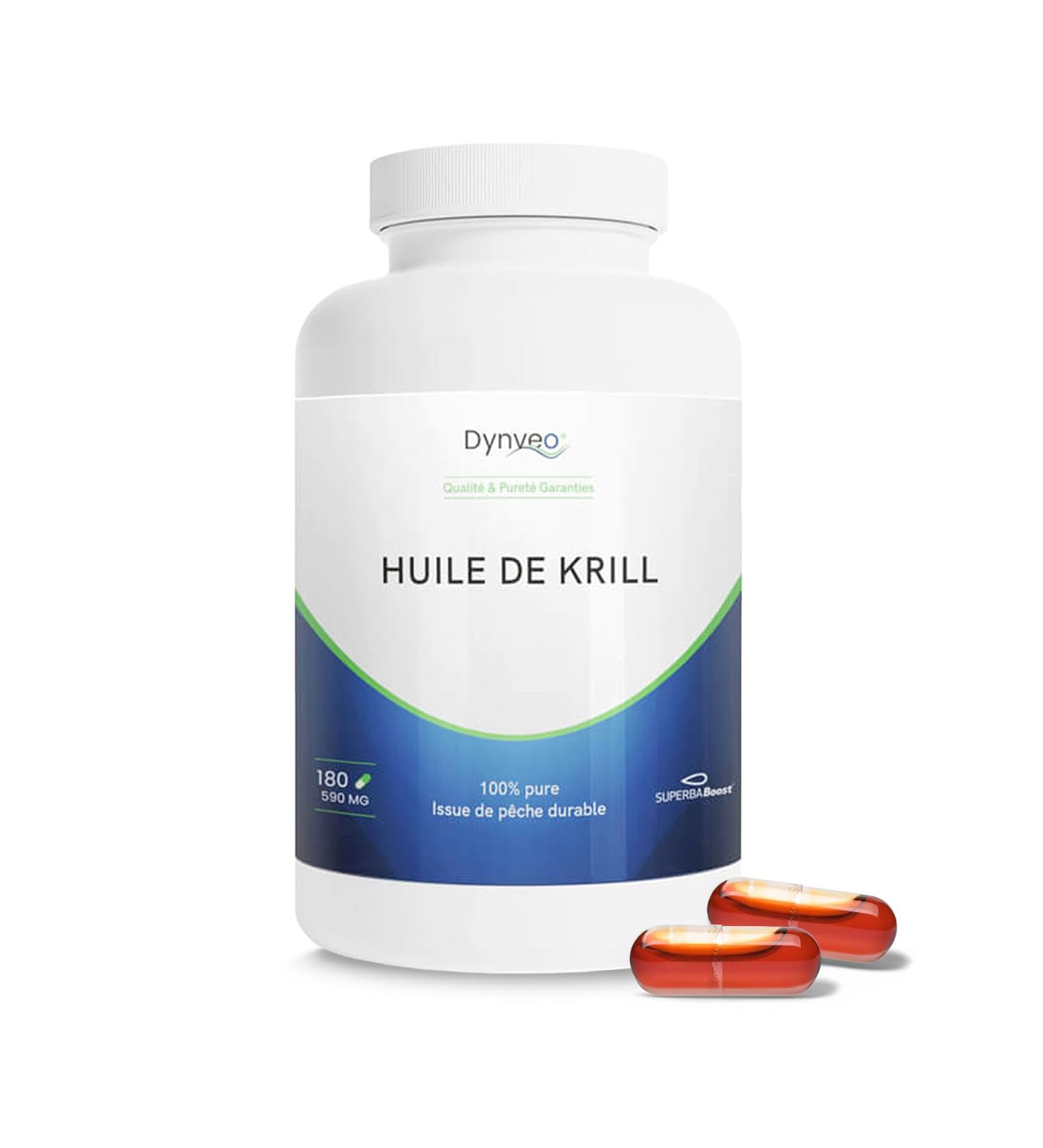 Dynveo Superba Boost Pure Krill Oil 590mg - Omega-3 Phospholipids & Astaxanthin - High Bioavailability - 180 Capsules