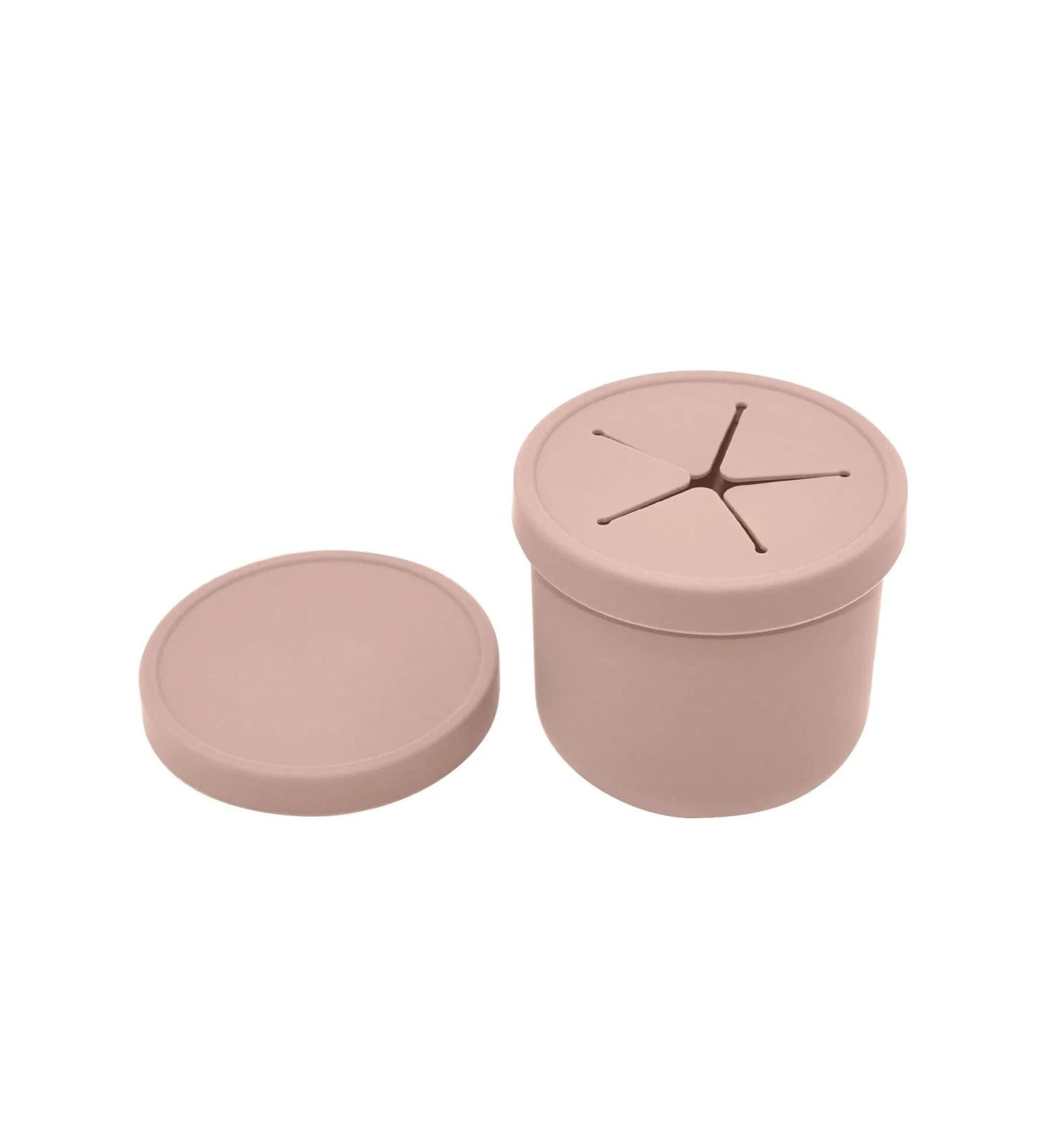 no ka Spill-Proof Snack Cup | Comes With A Lid | 100% Food-Grade Silicone | Soft & Perfect For Snacking | Dishwasher Friendly | Soft Blush | Size 12 Oz Soft Blush Snack Cup with Lid - Buy Online on GoSupps.com