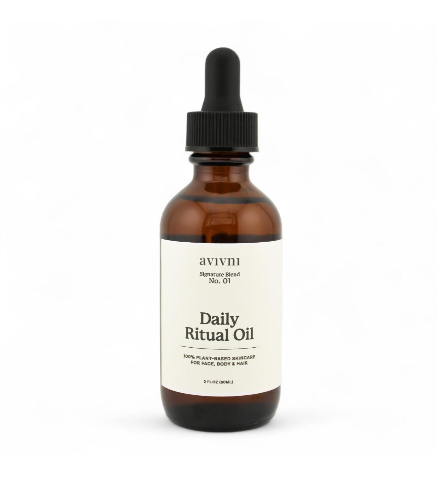 Avivni Daily Body Oil - 100% Plant-based skincare for Face Body & Hair (Travel Size) (2oz - Travel Size Signature) Signature 2 Fl Oz (Pack of 1)