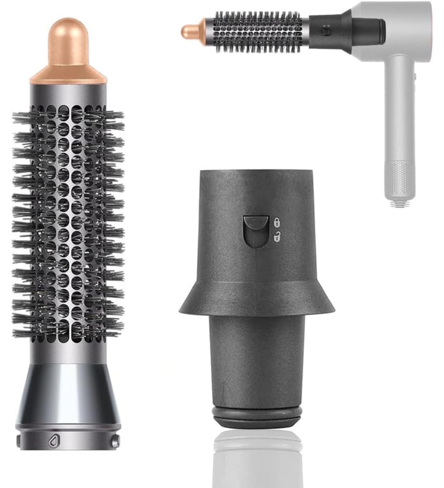 Round Volume Brush and Adapter For Dyson Supersonic HD15 HD01 HD02 HD03 HD04 HD08 Hair Dryer Attachment Hair Tool - Buy Online on GoSupps.com