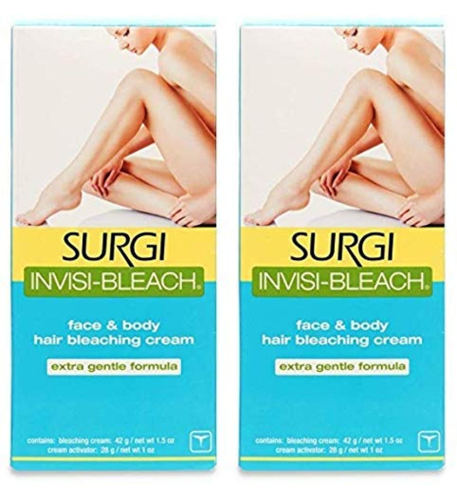 Surgi Invisi-Bleach Face & Body Hair Bleaching Cream 1.5 oz - Pack of 2 - Buy Online on GoSupps.com
