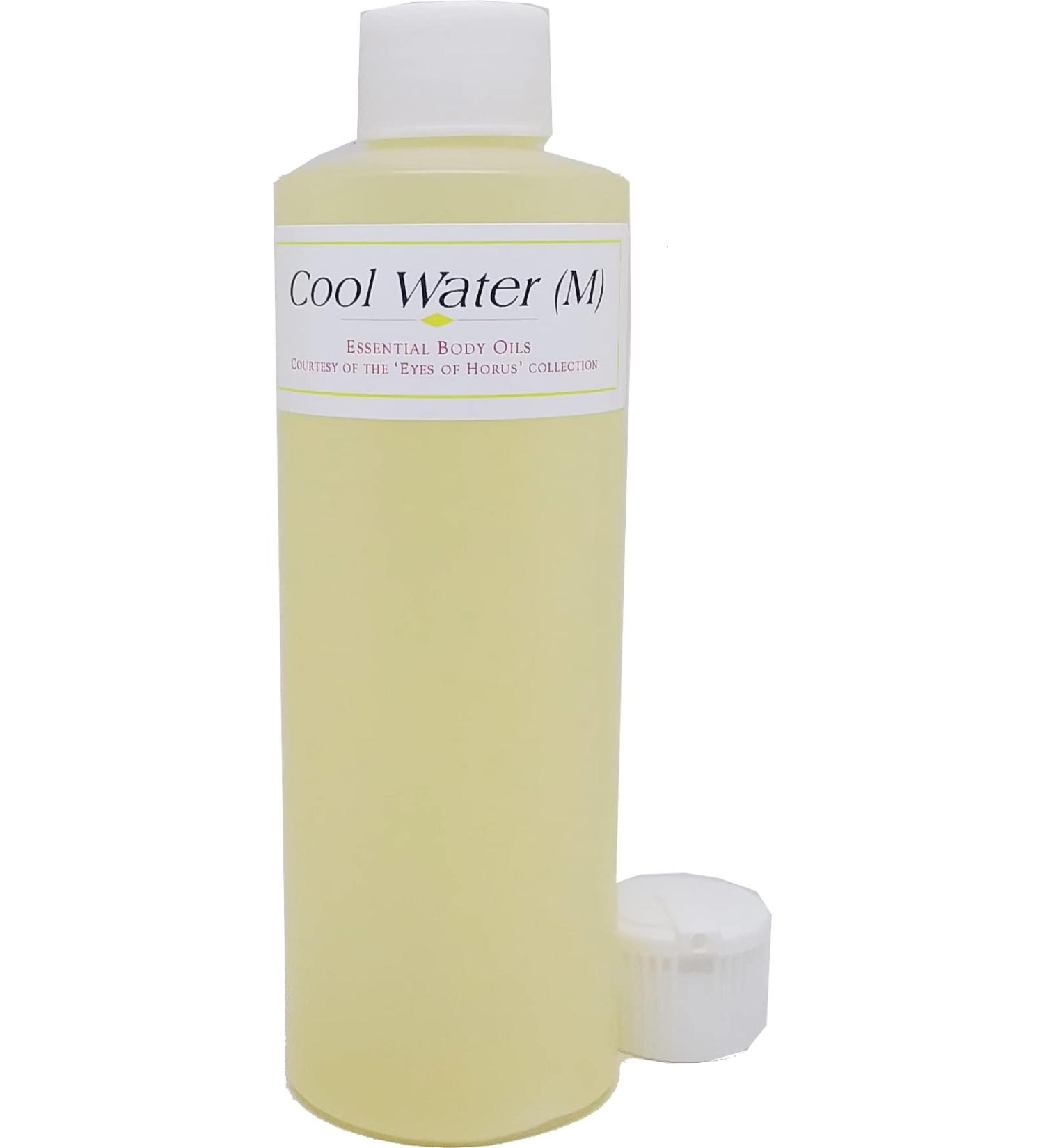 Cool Water - Type D For Men Scented Body Oil Fragrance Flip Cap - Light Gold - 8 oz. - ID#22678 8 Fl Oz (Pack of 1)