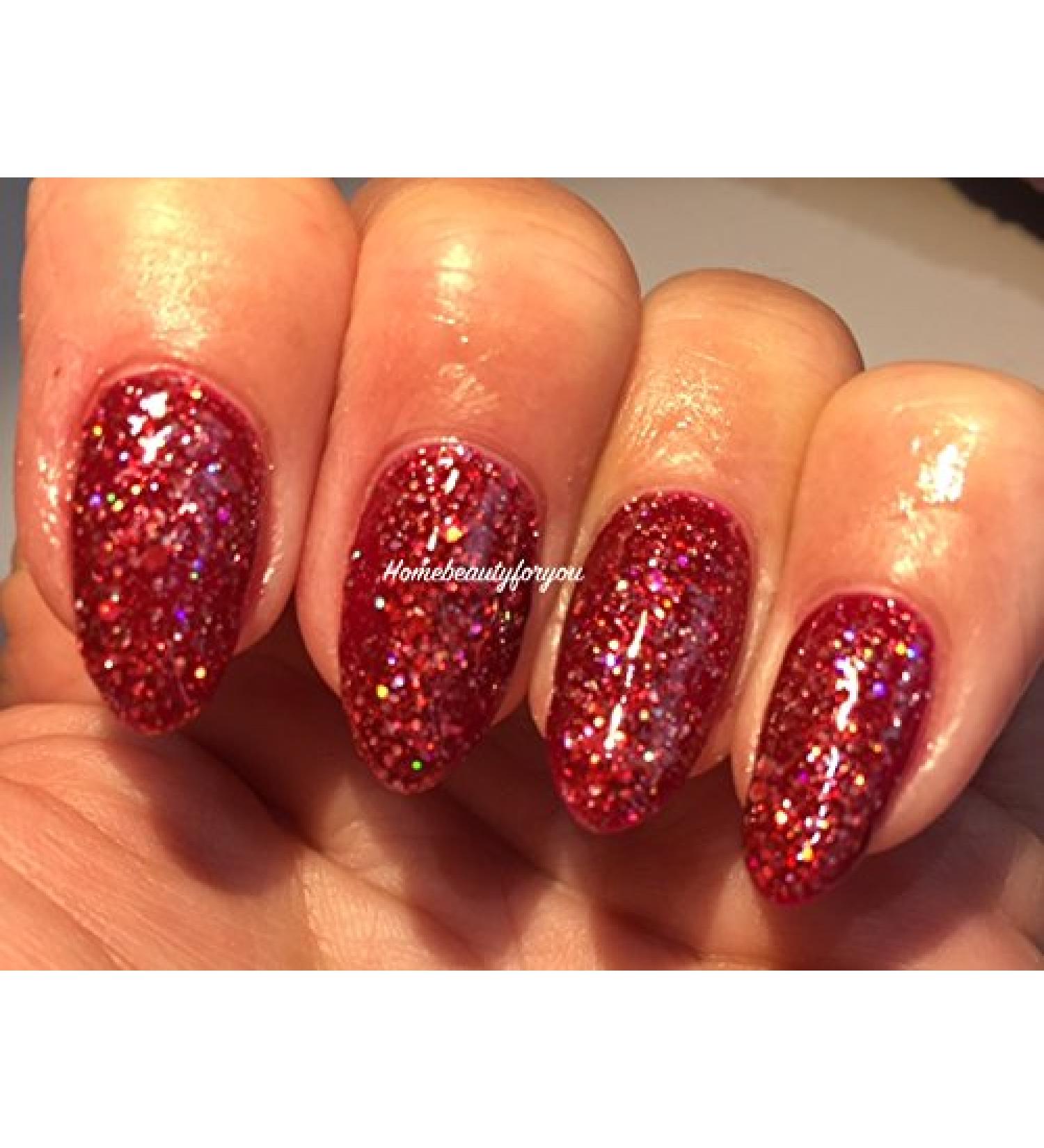 Bluesky Nail Gel Polish RED GLITTER UV LED Soak Off 10ml Choose Your Red Christmas Glitter (BLZ12 RED MULTI GLITTER)
