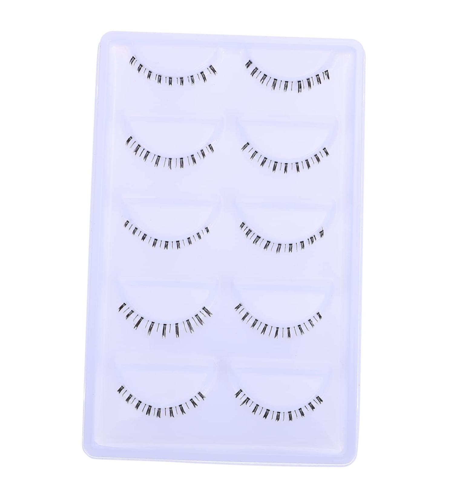 Beavorty 10 Pairs lower eyelashes Russian natural lashes false lower lashes natural eyelashes false eyelashes bottom lashes strip bottom eyelashes strip fiber transparent stem - Buy Online on GoSupps.com
