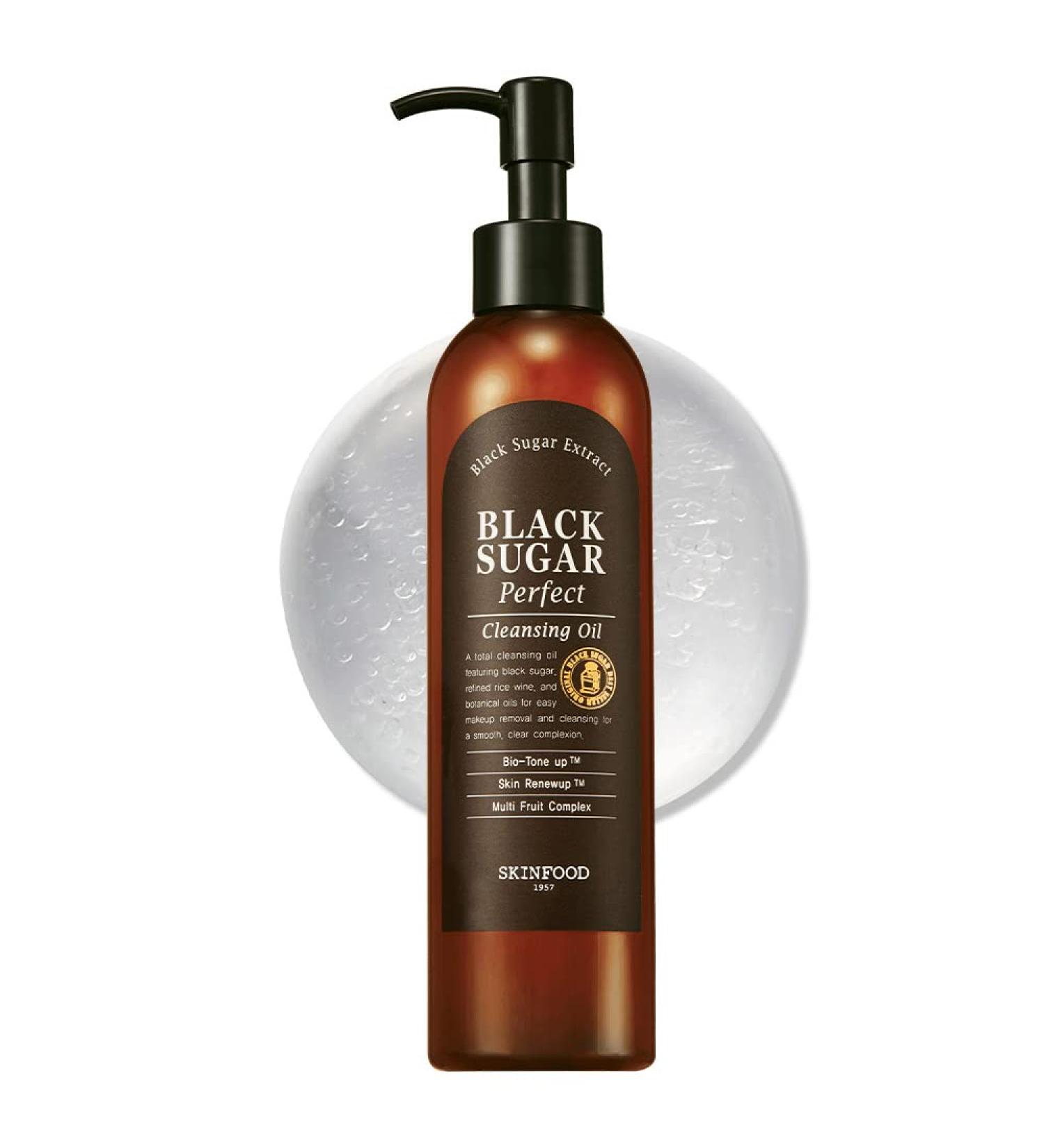 SKIN FOOD since 1957 Huile nettoyante pour le visage au sucre noir- Huile nettoyante d maquillante exfoliante au sucre noir et au vin de riz-Pour une peau lisse et rafra chie -6 76 fl. once. (200 ml) - Buy Online on GoSupps.com