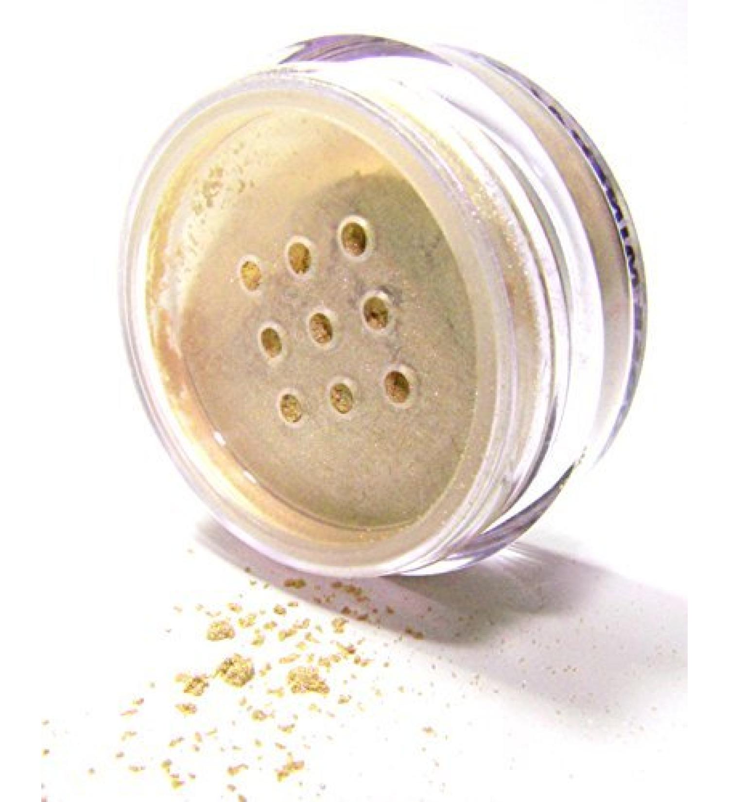 Pure Ziva Full Moon Nude Beige Gold Natural Baked Glam Loose Powder Mineral Glitter Single Eyeshadow Dust Pigment Jar Pot Talc & Paraben Free No Animal Testing & Cruelty Free Full Moon-Nude/Beige