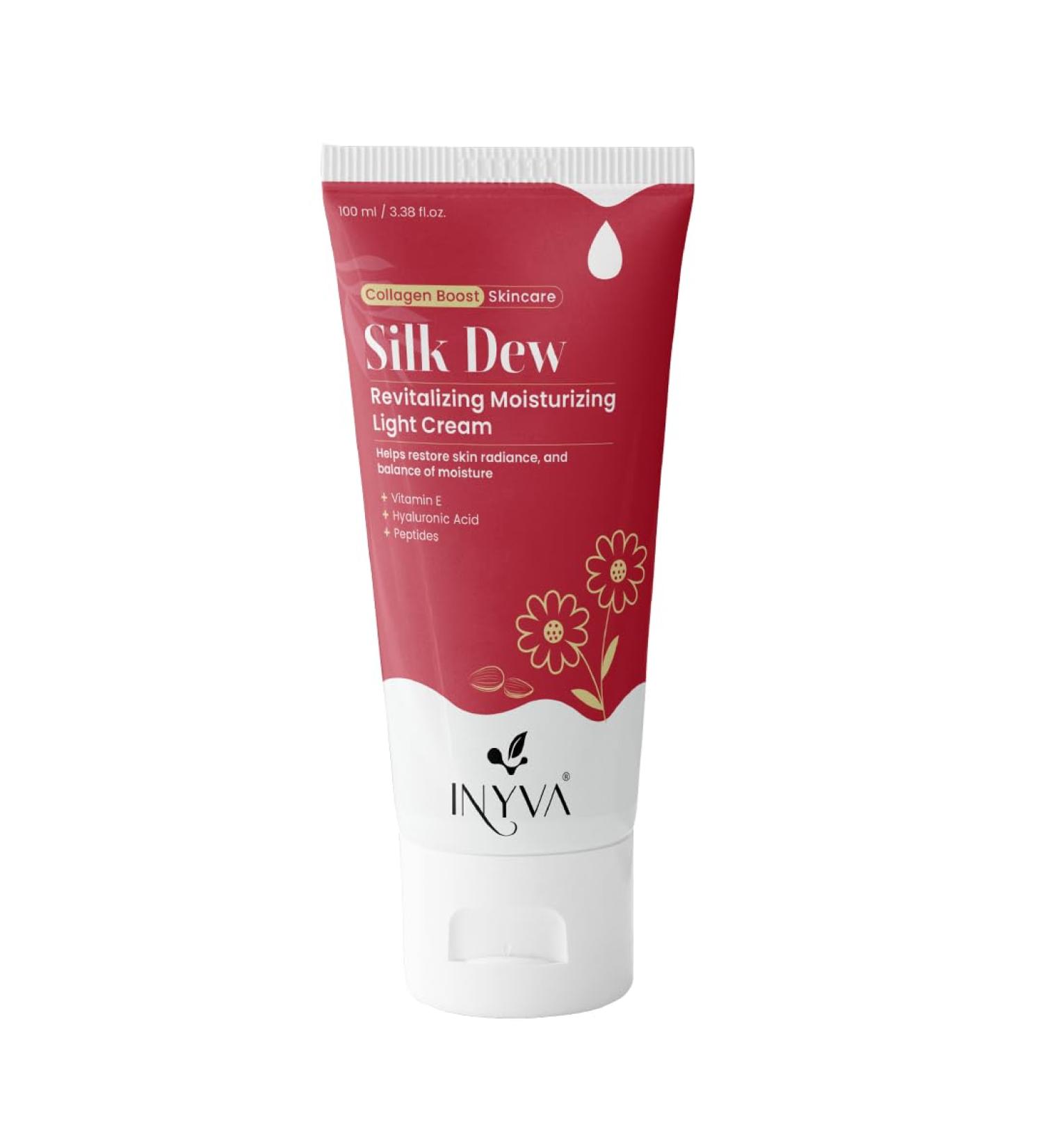 SilkDew Light Cream | Revitalizing Moisturizer with Peptides & Hyaluronic Acid | Anti-Aging Hydration for All Skin Types - 100 ml - Buy Online on GoSupps.com