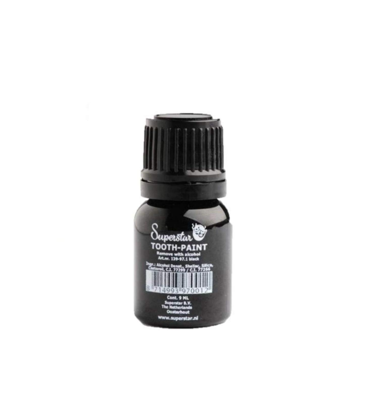 Superstar Superstar Black Tooth Polish - Temporary for Artistic Effects - 2 Count - Adults