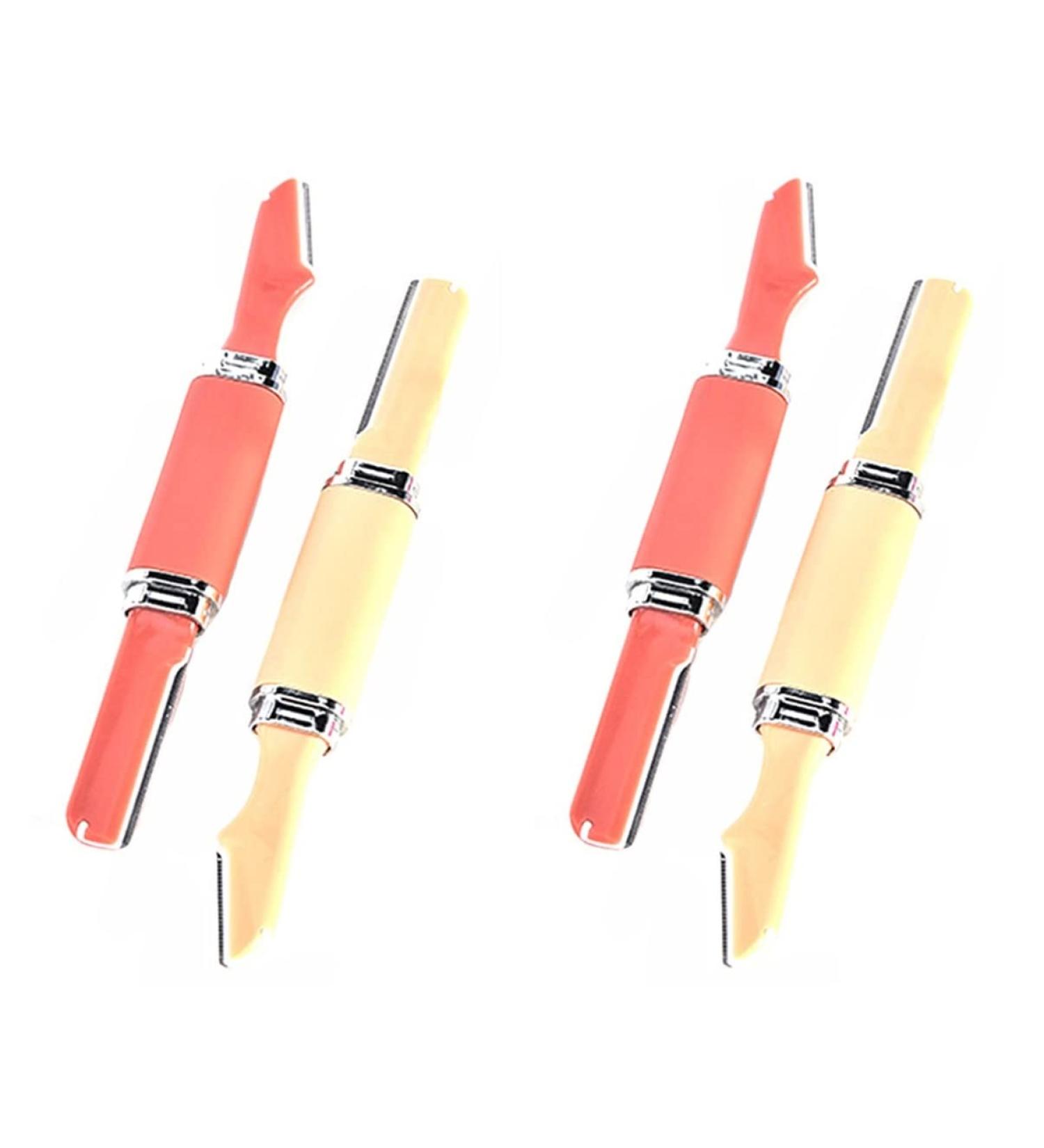 Minkissy Double-Head Eyebrow Trimmer Tool Set - 4 Packs Facial Shaver & Hair Cutter for Women - Buy Online on GoSupps.com