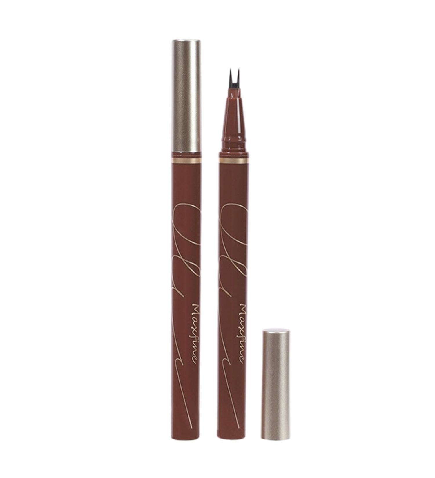 Double Tip Eyelash Pencil Liquid Eyeliner Pencil with Extremely Fine Tip Three Colours Choices Eyeliner Pencil for Makeup Beginners Liquid Pencil with Bifurcated Brush Head Rowces Brown Coffee - Buy Online on GoSupps.com