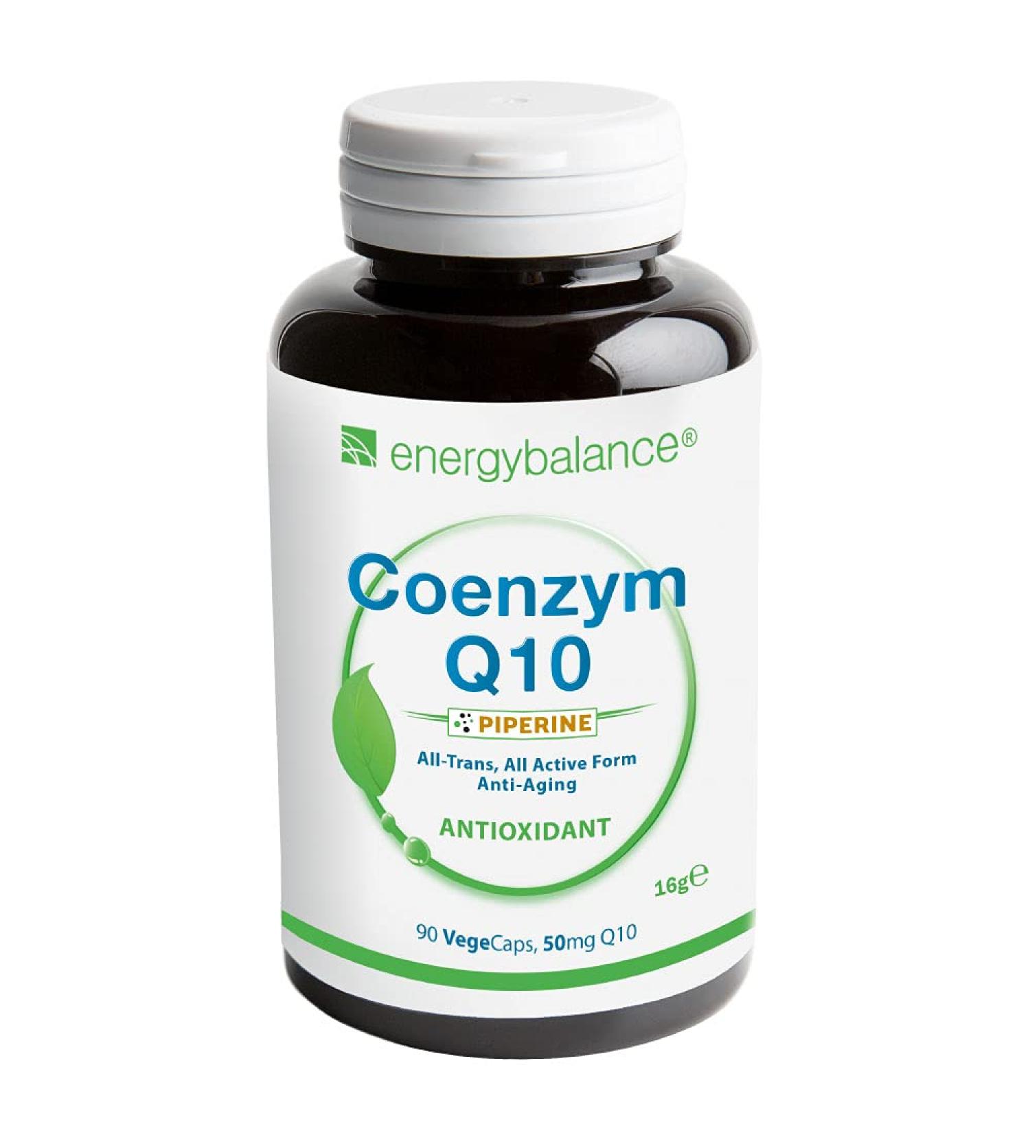 Q10 High Absorption Coenzyme + Piperine 50mg | Premium Vegan Supplement - 90 Gluten-Free VegeCaps - Ships Internationally - Buy Online on GoSupps.com