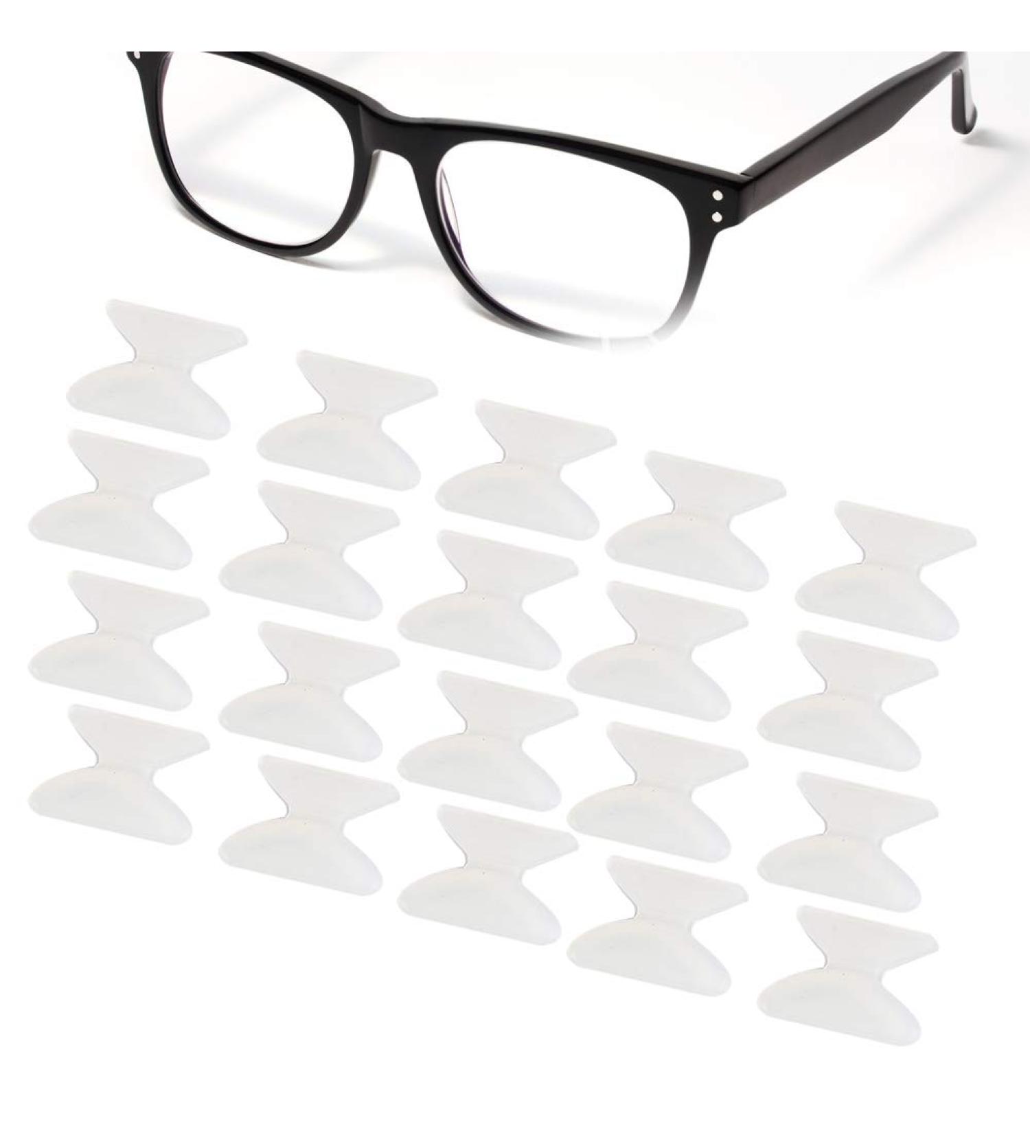 20 Pairs Anti-Slip Silicone Nose Pads for Glasses & Sunglasses - 1.8mm Soft White Eyewear Accessories - Buy Online on GoSupps.com