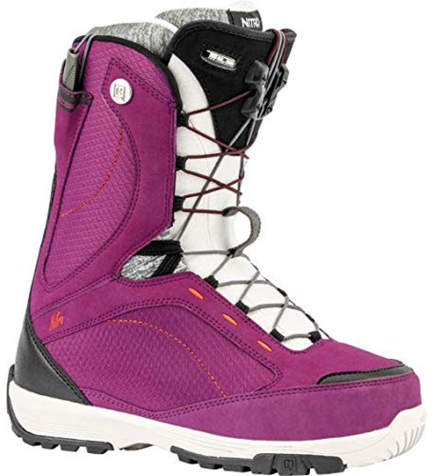 Buy Nitro Snowboards Women's Monarch TLS 20 All Mountain Freestyle Snowboard Boot - Purple | Quick Lacing System | International Shipping Available - Buy Online on GoSupps.com