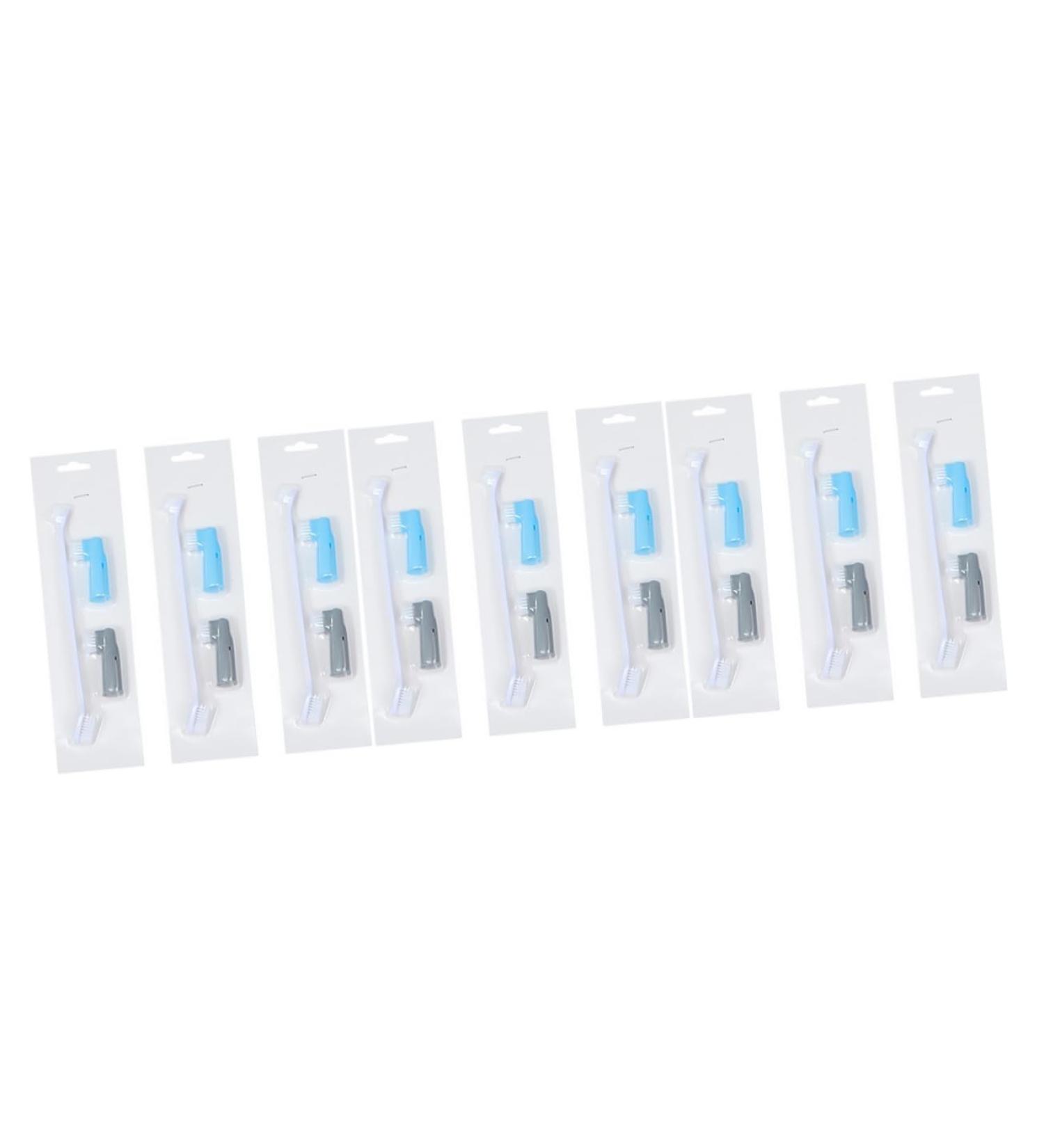 Beavorty 9 pcs Tooth Teeth and Brush Plastic Cat Professional Double-head Finger Tools 1 count (Pack of 1) Assorted Colorx3pcs - Buy Online on GoSupps.com