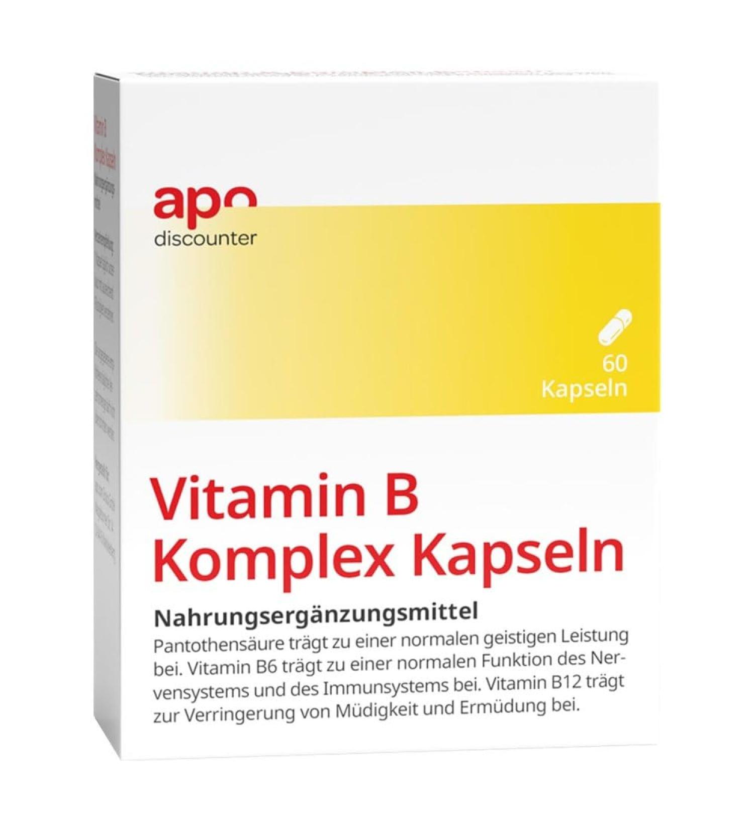 Apodiscounter Vitamin B Complex - 60 Vegan Capsules | All 8 B Vitamins for Optimal Health - Pharmacy Quality - Buy Online on GoSupps.com