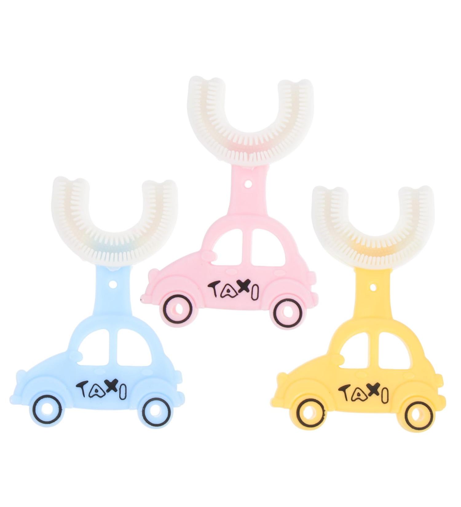 Hoement 3-Piece Silicone Tooth Cleaning Brush Set for Kids | Washable Toddler Toothbrushes - Gentle Oral Care - Buy Online on GoSupps.com