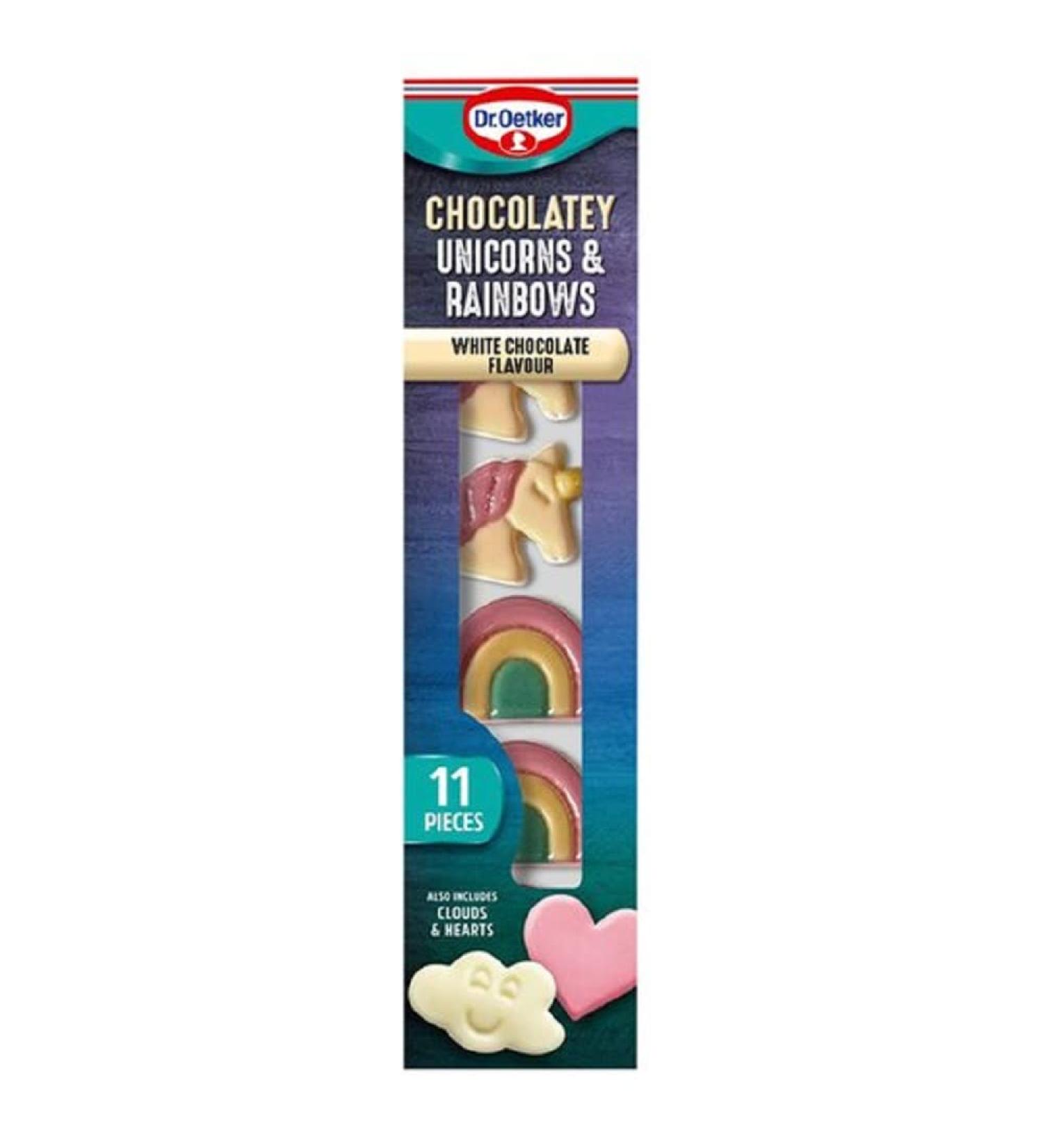 Dr. Oetker Chocolatey Unicorns & Rainbows White Chocolate Flavour - 18g - Buy Online on GoSupps.com