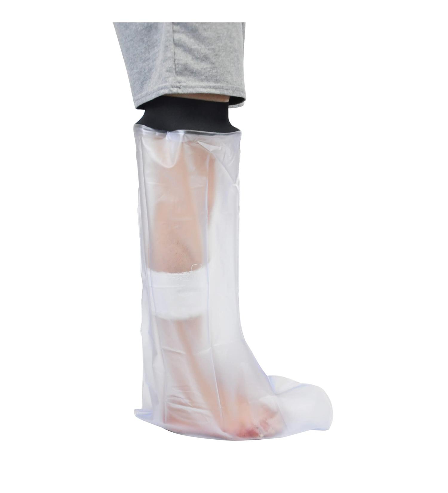 Oewnvmd Waterproof Leg Cast Shower Cover for Adults - Foot & Lower Leg Wounds Protector - Buy Online on GoSupps.com