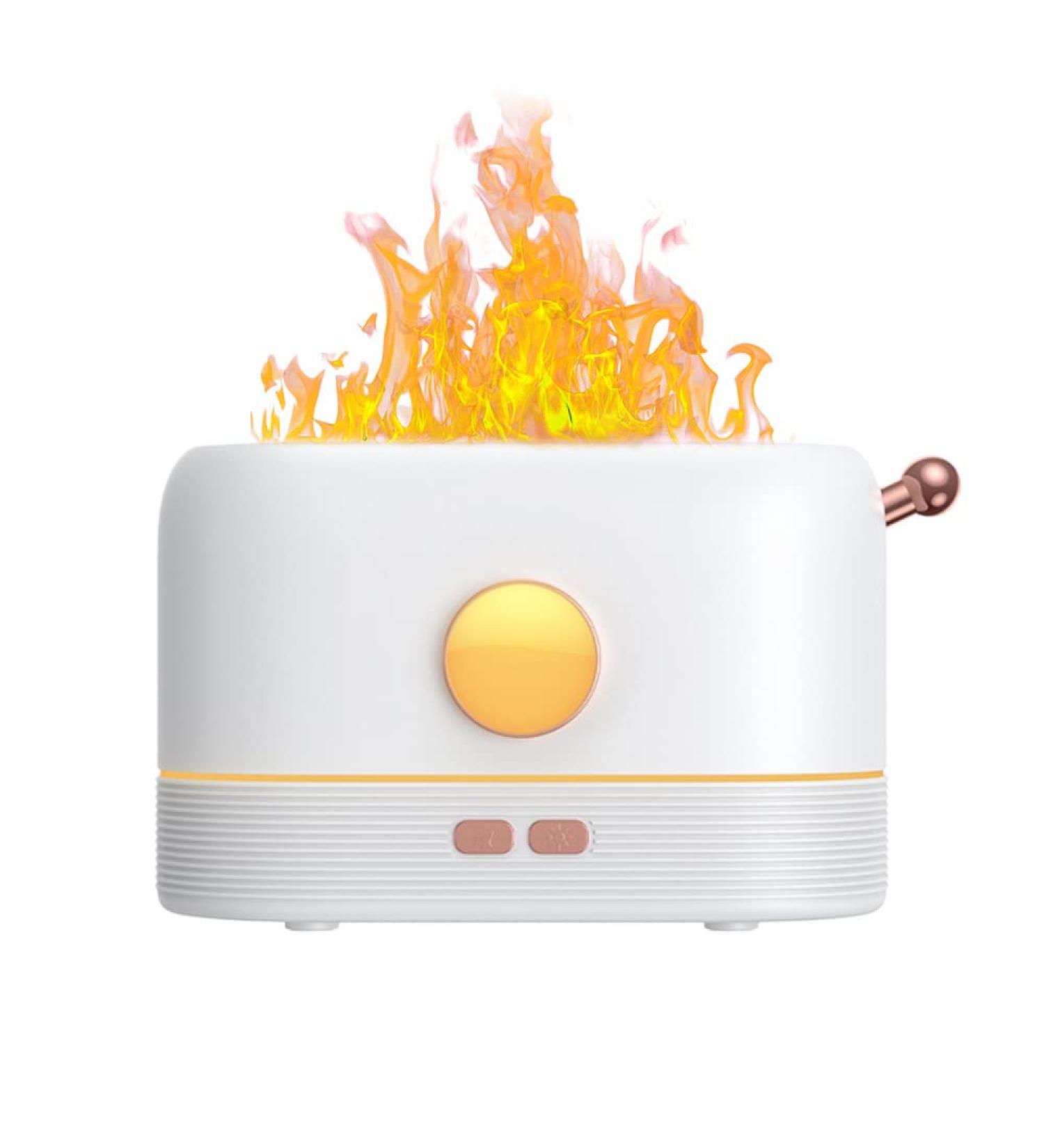 Kavolet Simulation Flame Aroma Air Humidifier Desktop 2-in-1 Mist Humidifier Aromatherapy Diffuser for Essential Oil with 3 Colors Atmosphere Lamp 200ML Capacity USB Powered for Home Office Low Noise - Buy Online on GoSupps.com
