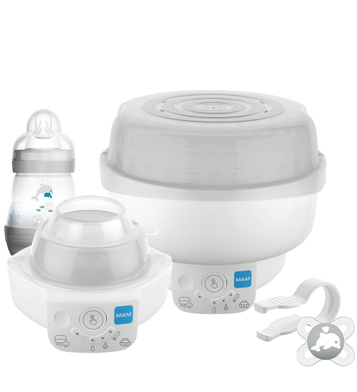 MAM 6-in-1 Electric Steriliser & Bottle Warmer with Anti-Colic Bottle and Soother - 160ml | MAM Electric Steriliser - Buy Online on GoSupps.com