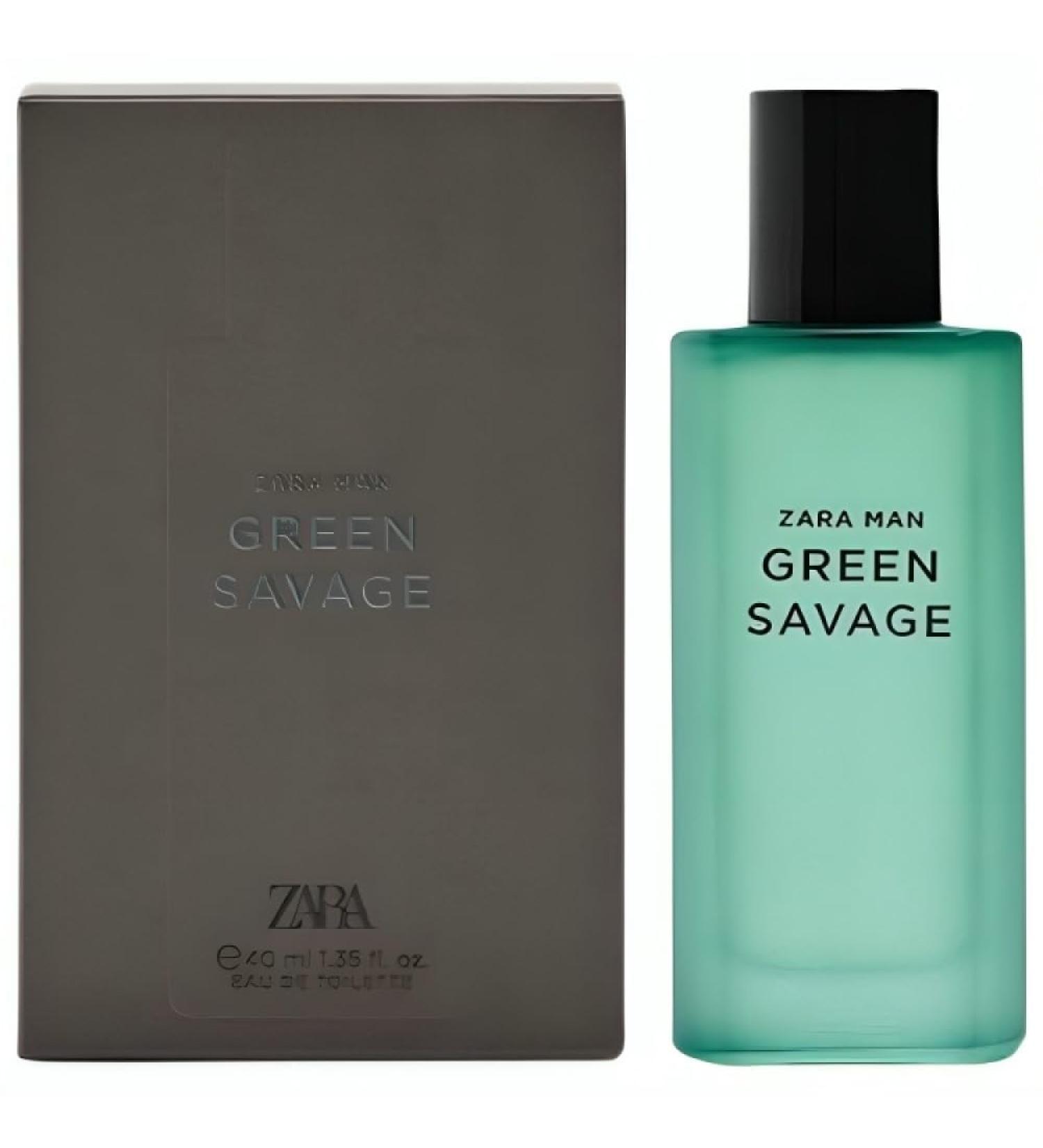 Zara Man Green Savage Cologne for Men EDT Eau De Toilette 40 ML (1.35 FL OZ) - Buy Online on GoSupps.com