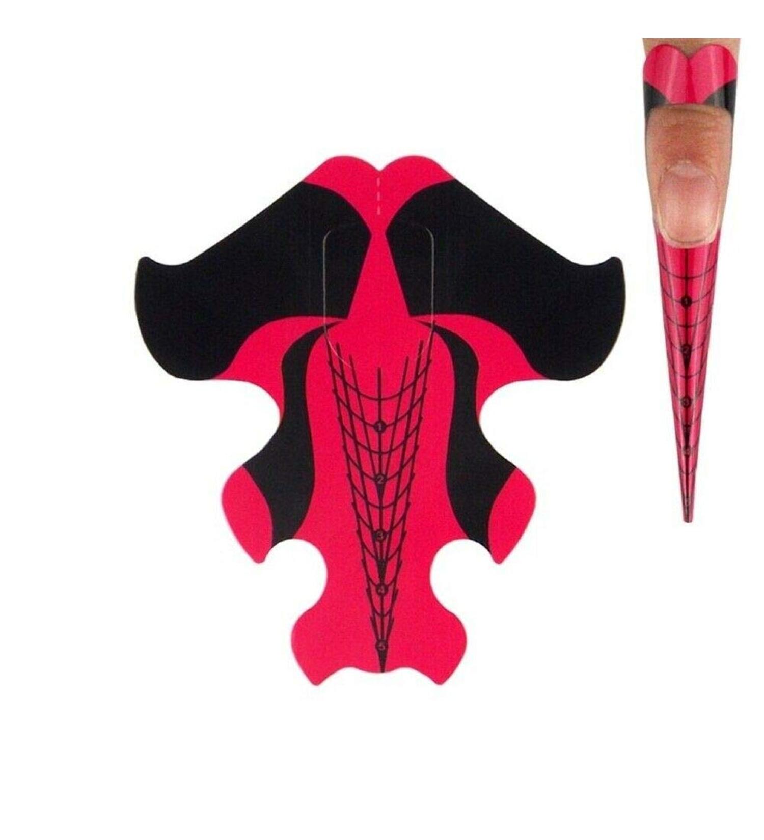 100Pcs/Pack Nail Form Extension Guide For Acrylic UV Gel Nails Tools Self-Adhesive Stickers - Buy Online on GoSupps.com