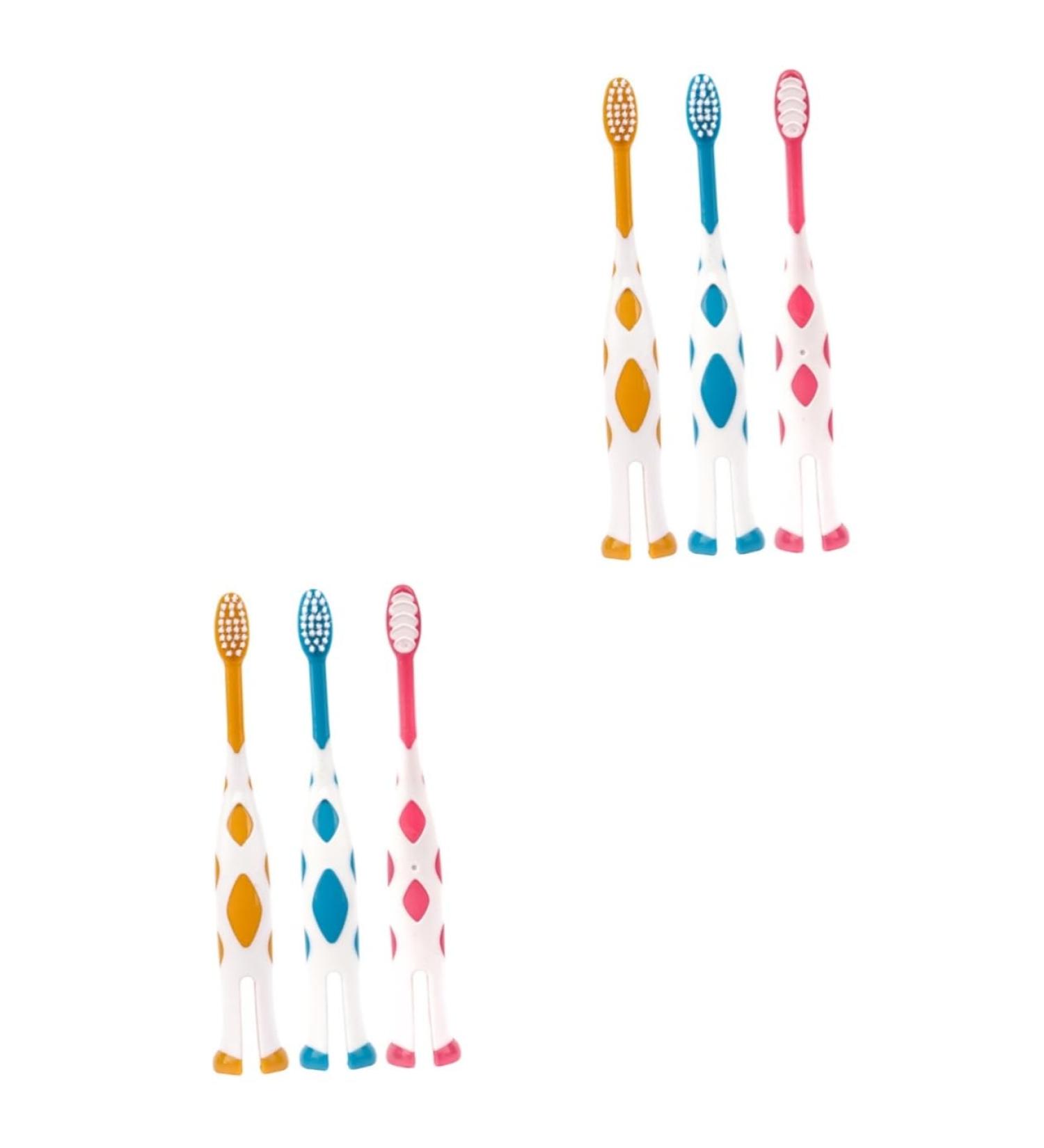 Solustre 12pcs Children's Biodegradable Animal Toothbrush Set | Soft Fur Travel Toothbrush | Eco-Friendly Baby Oral Care - Buy Online on GoSupps.com