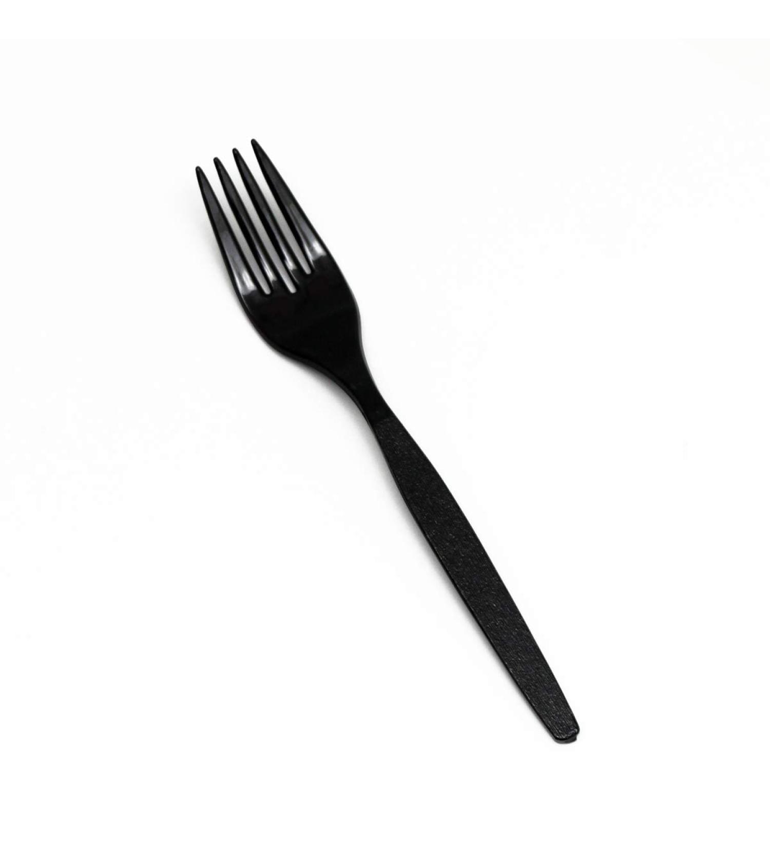 Maryland Plastic Sovereign Forks Bag Black Pack of 50