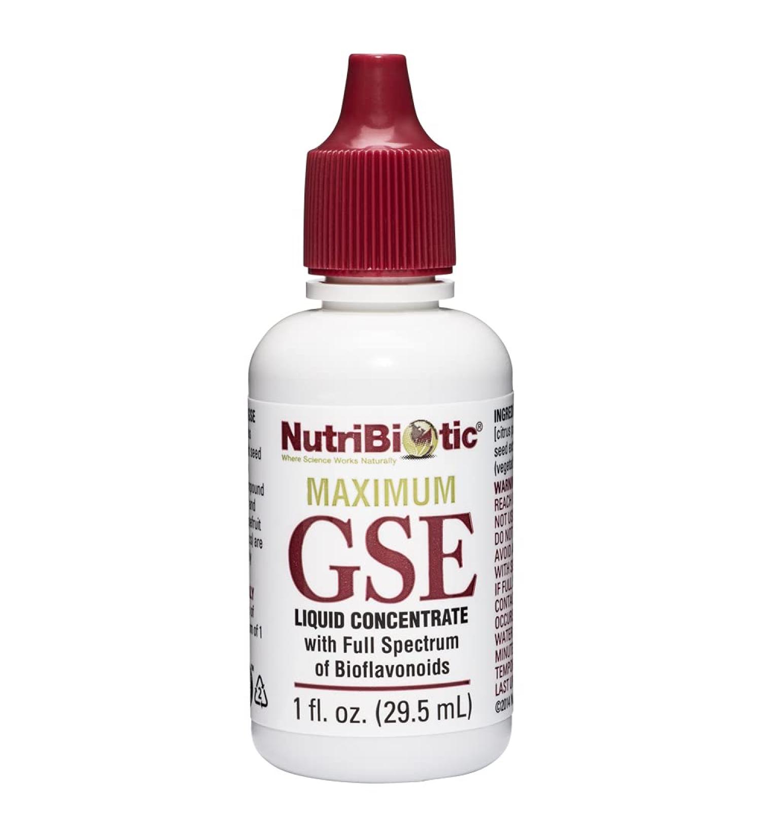 Maximum GSE Liquid Concentrate 1 oz. by Nutribiotic - Buy Online on GoSupps.com