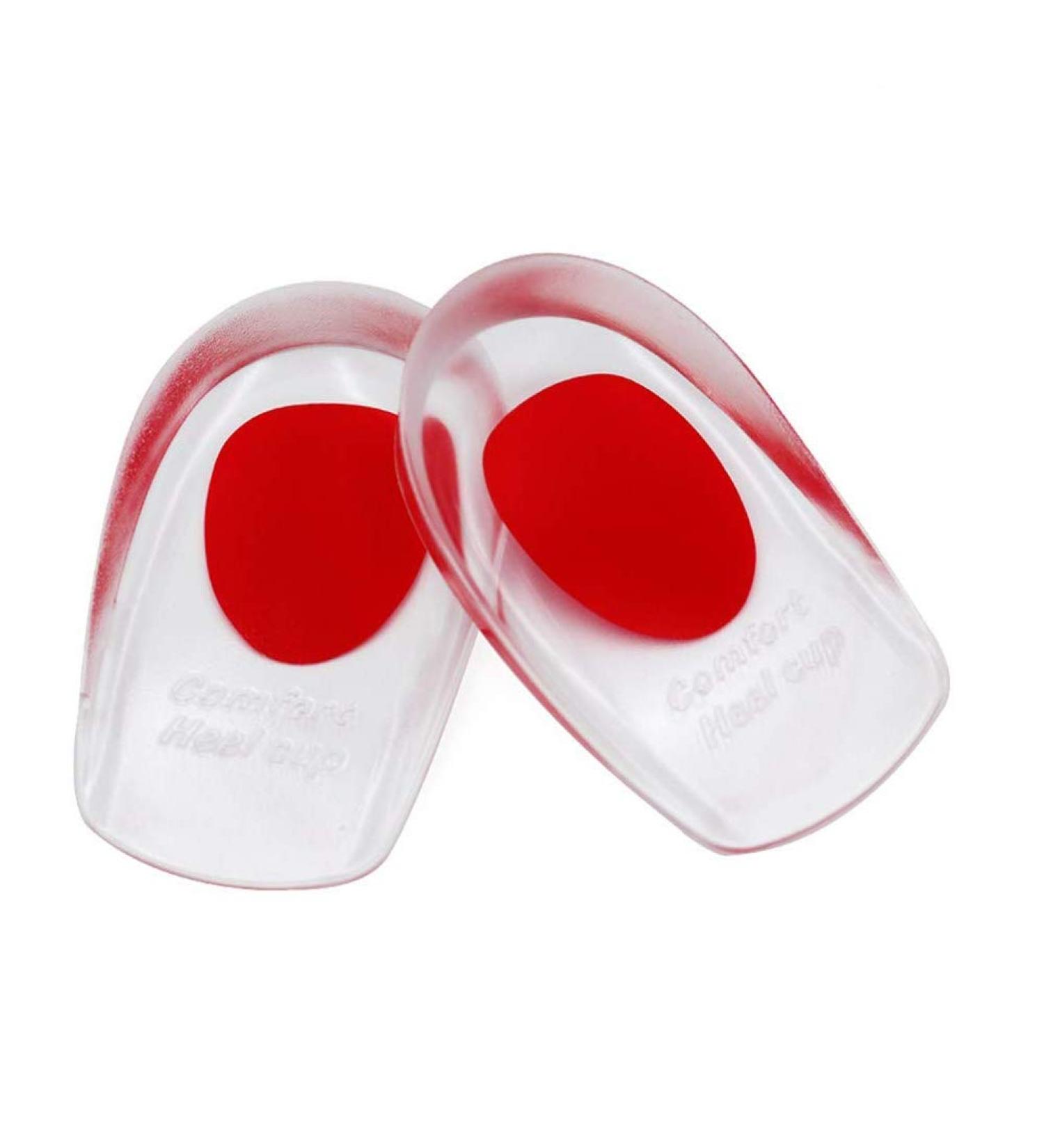 Silicone Gel Heel Cups - Medical Grade Shoe Inserts for Plantar Fasciitis Relief (Pack of 1) - Buy Online on GoSupps.com