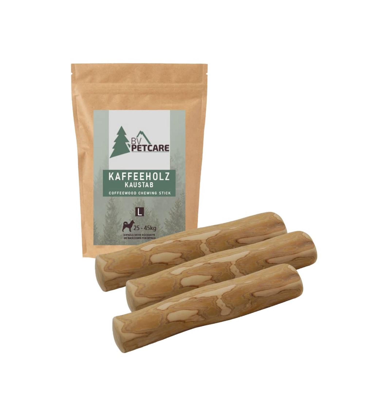 BV Petcare Coffee Wood Chewing Bones - Natural Dog Toy Set (3 Pieces) for Dogs up to 45 kg - Eco-Friendly & Durable - Buy Online on GoSupps.com
