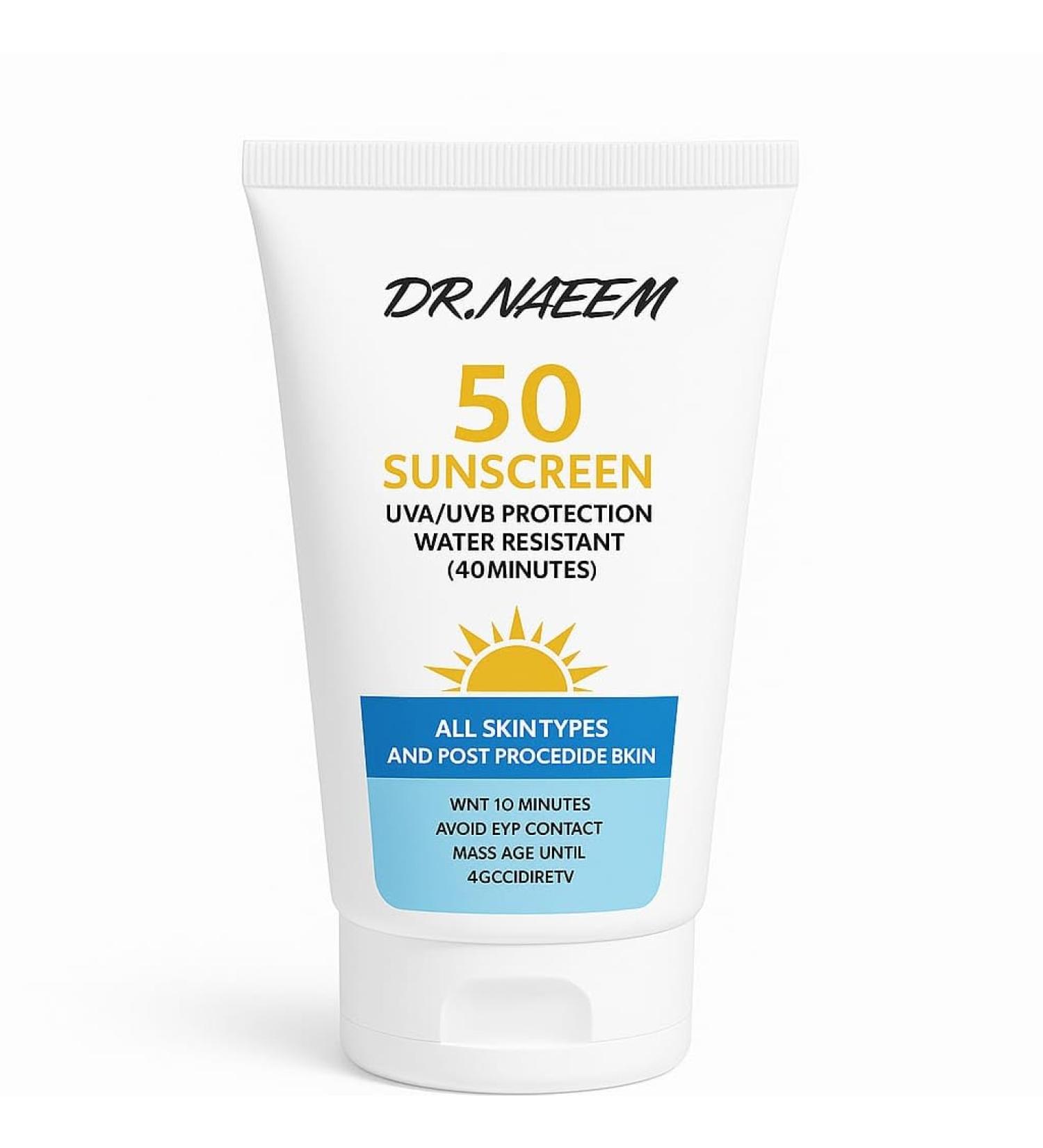 DR.NAEEM 50ml Hydrating Face Moisturizer SPF 50 Daily Facial Moisturizer & Sunscreen for Men & Women Lightweight Hidratante Facial with Hyaluronic Acid Non-Greasy Daily Face Sunscreen - Buy Online on GoSupps.com