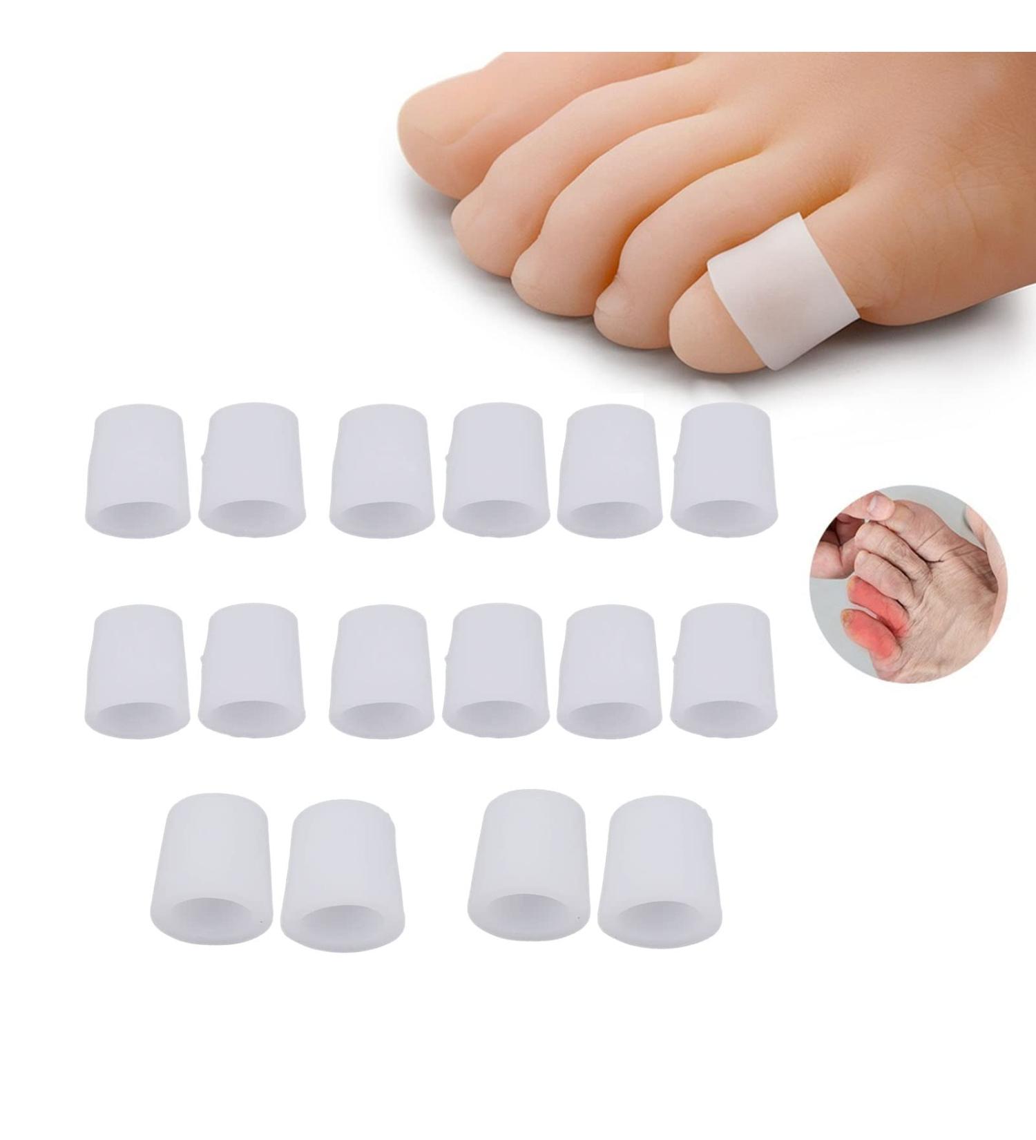 Silicone Toe Protectors - 8 Pairs Soft Gel Toe Sleeves for Pain Relief | Ideal for Corn & Blisters - Buy Internationally - Buy Online on GoSupps.com