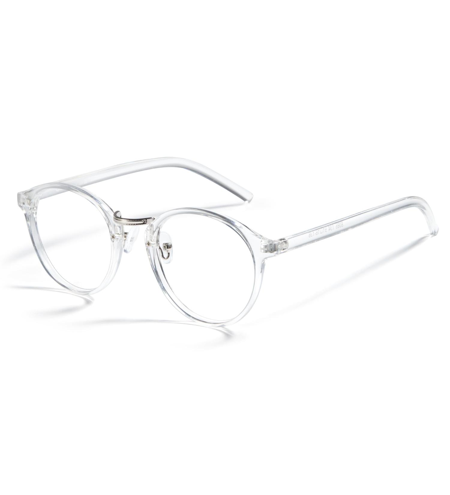 Cyxus Blue Light Filter Glasses for Men & Women - Fashion Round Anti-UV 400 Retro Frames for Computer & Gaming - Model 8065 Clear - Buy Online on GoSupps.com