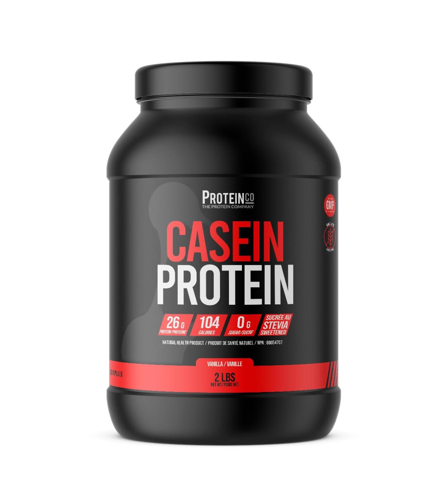 ProteinCo | 100% Casein Protein Micellar | Stevia & Natural flavour | 2 Lbs | Vanilla Flavour - Buy Online on GoSupps.com