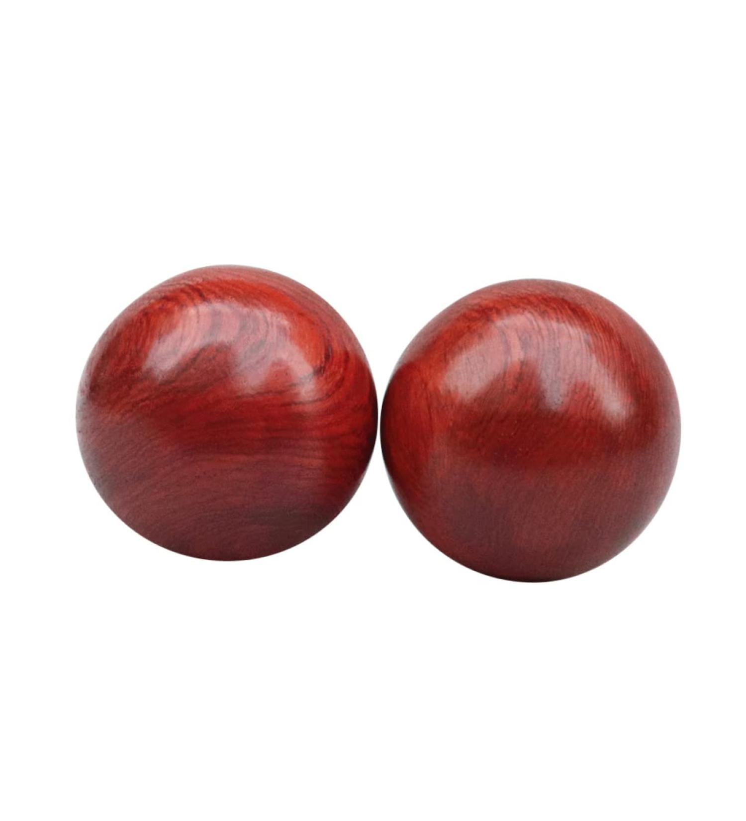Hoement 2 Pieces Rosewood Hand Massage Ball - Classic 5cm Red Roller for Relaxation & Therapy - Buy Online on GoSupps.com