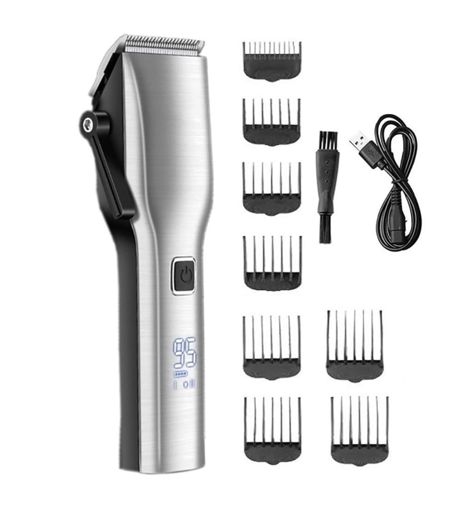 Pro Hair Clipper Cordless Hair Clipper Professional Electric Hair Trimmer Adjustable Barber Hair Cutting Kit Lithium Ion Rechargeable - Buy Online on GoSupps.com