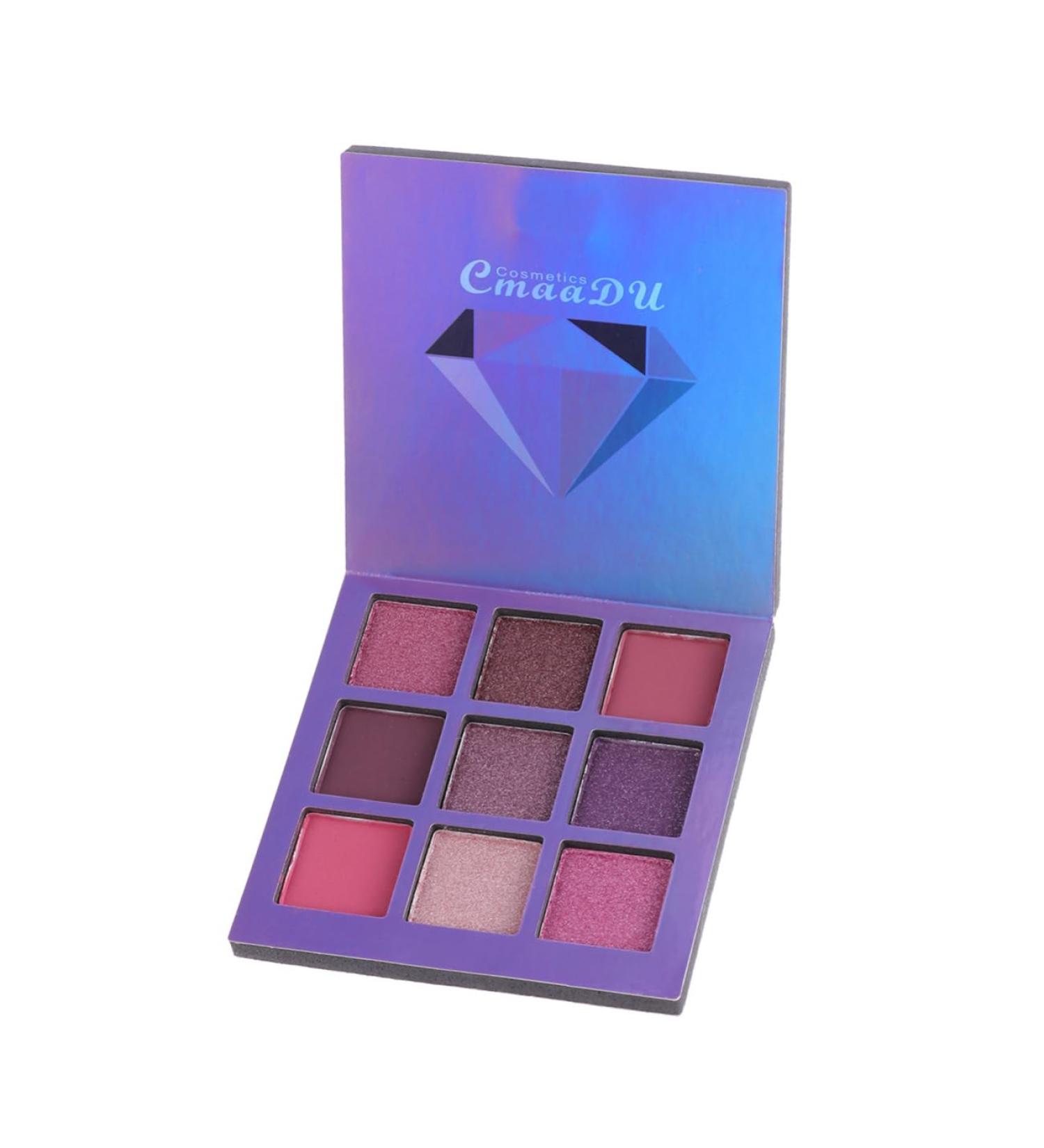 FOMIYES 9 Cosmetic Colors Diamond Bling Eyeshadow Pearlescent Shadow Eye Shimmer Metallic Glitter Makeup 1 count (Pack of 1) Purple - Buy Online on GoSupps.com