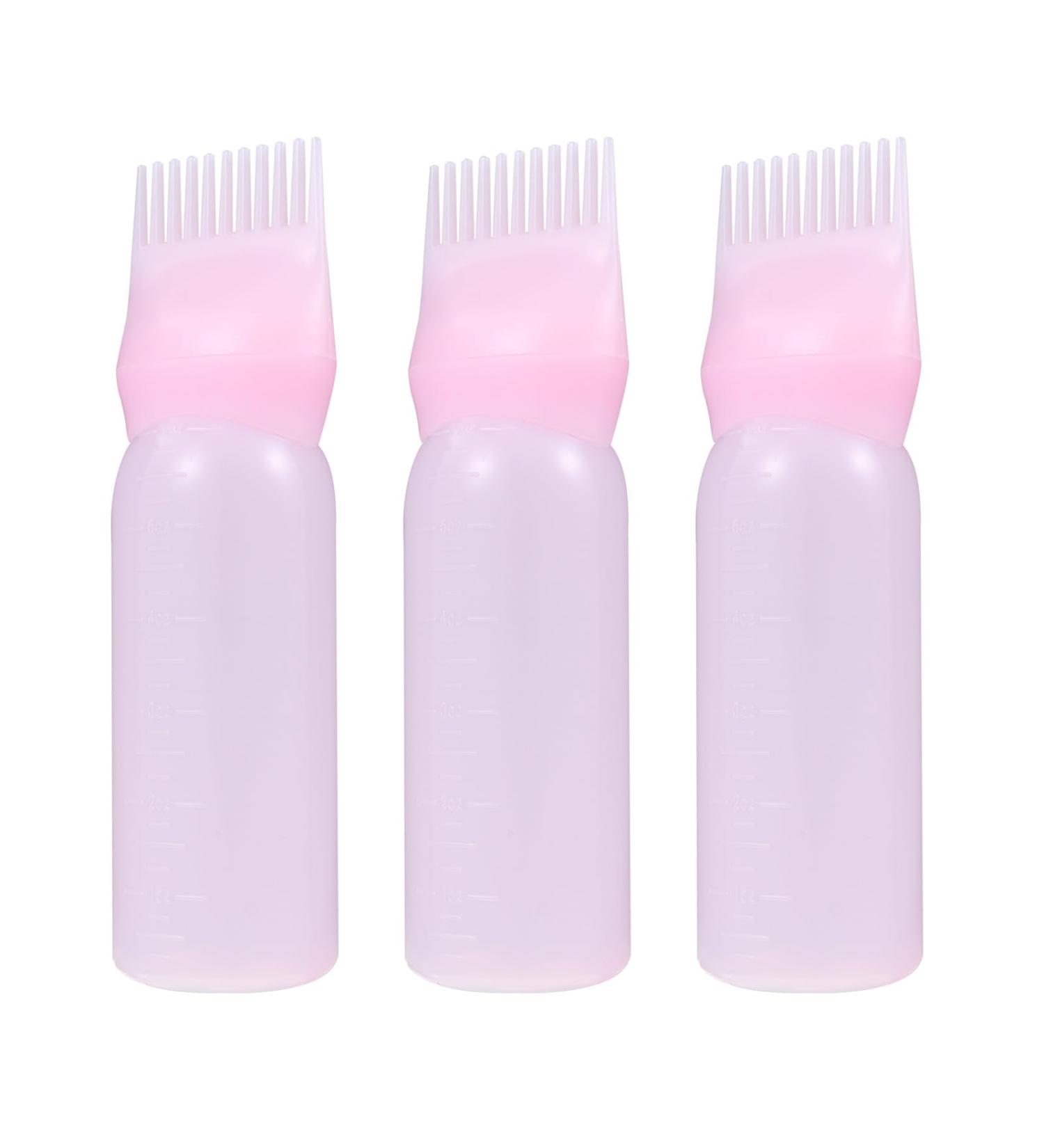 DECHOUS 3 pi ces Lot de Flacons Applicateurs Rechargeables avec Peigne Racines Flacons Plastique pour Coloration et Entretien Sans Eau des Cheveux Accessoires de Barbier Bouteille - Buy Online on GoSupps.com