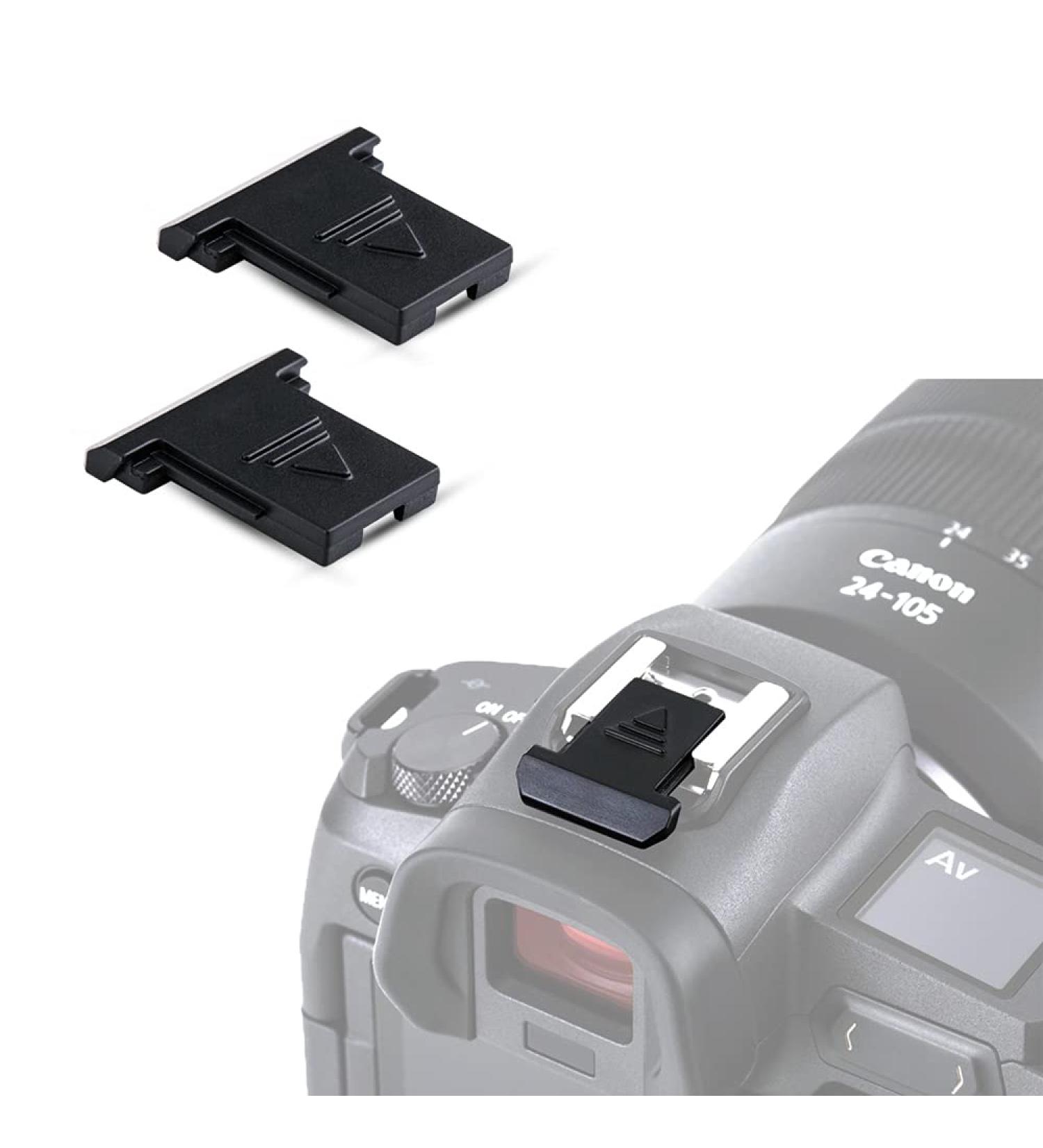JJC 2 PCS Camera Hot Shoe Cover for Canon EOS R5 R6 RP 7D 6D 5D Mark IV III 1D M50 Rebel T8i T7i T6i SL3 - Black - Buy Online on GoSupps.com