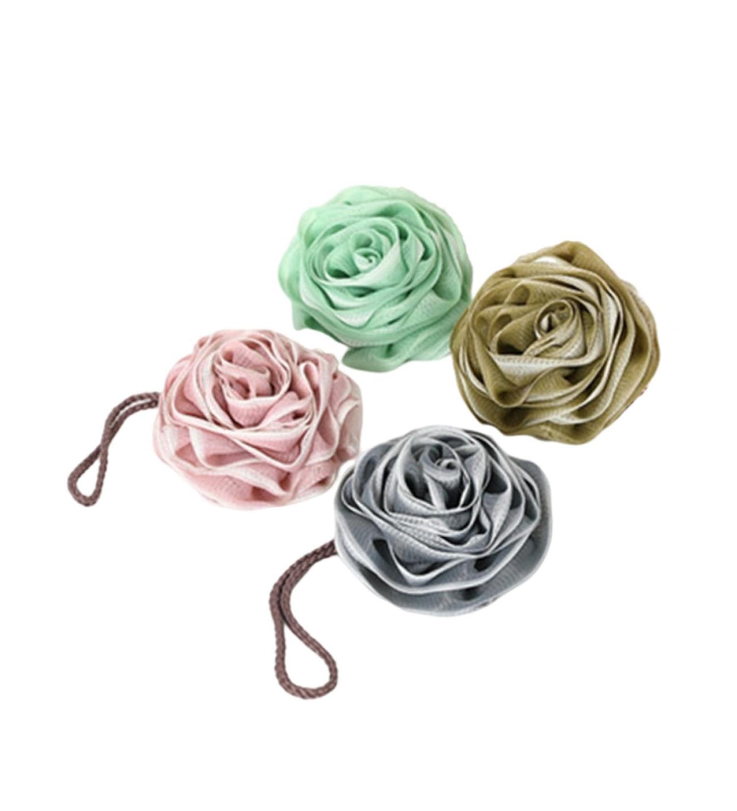 Healeved 4pcs Bath Flower Scrubber - Exfoliating & Cleaning Balls for Comfortable Home Bathing - Buy Online on GoSupps.com