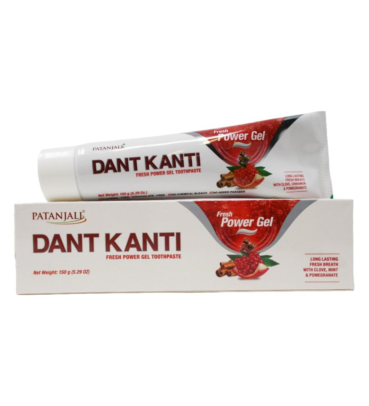 Patanjali Dant Kanti Fresh Power Gel Toothpaste 150g - Premium Oral Care US Shipment International Shipping Available - Buy Online on GoSupps.com