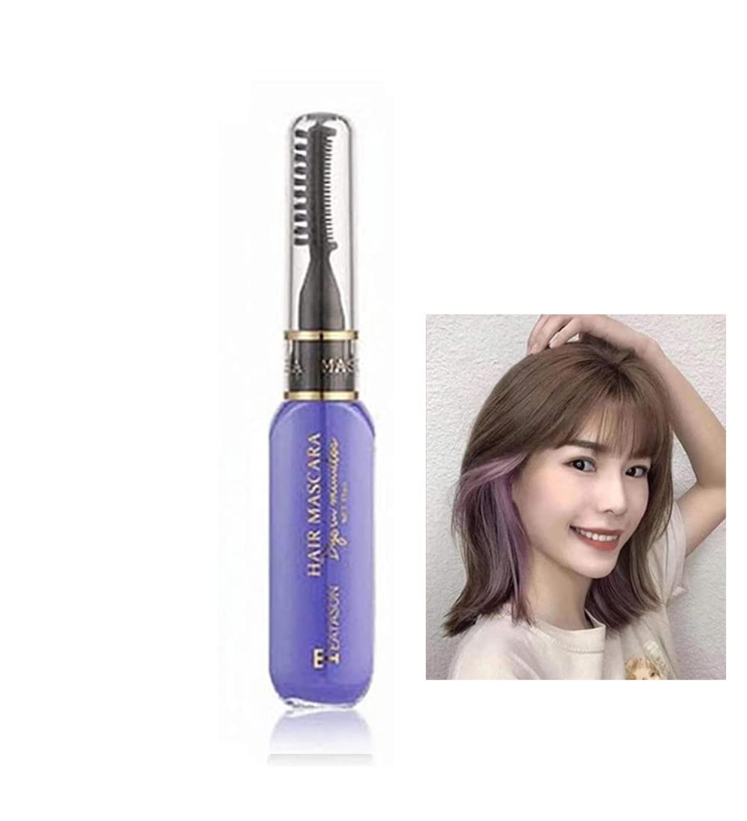 New Hair Chalk Comb Mascara Temporary Washable Hair Color Dye for Girls & Women - Non-toxic Instant Hair Dye, Perfect for Christmas, Halloween, Birthdays & Parties - Light Purple (02) - Buy Online on GoSupps.com