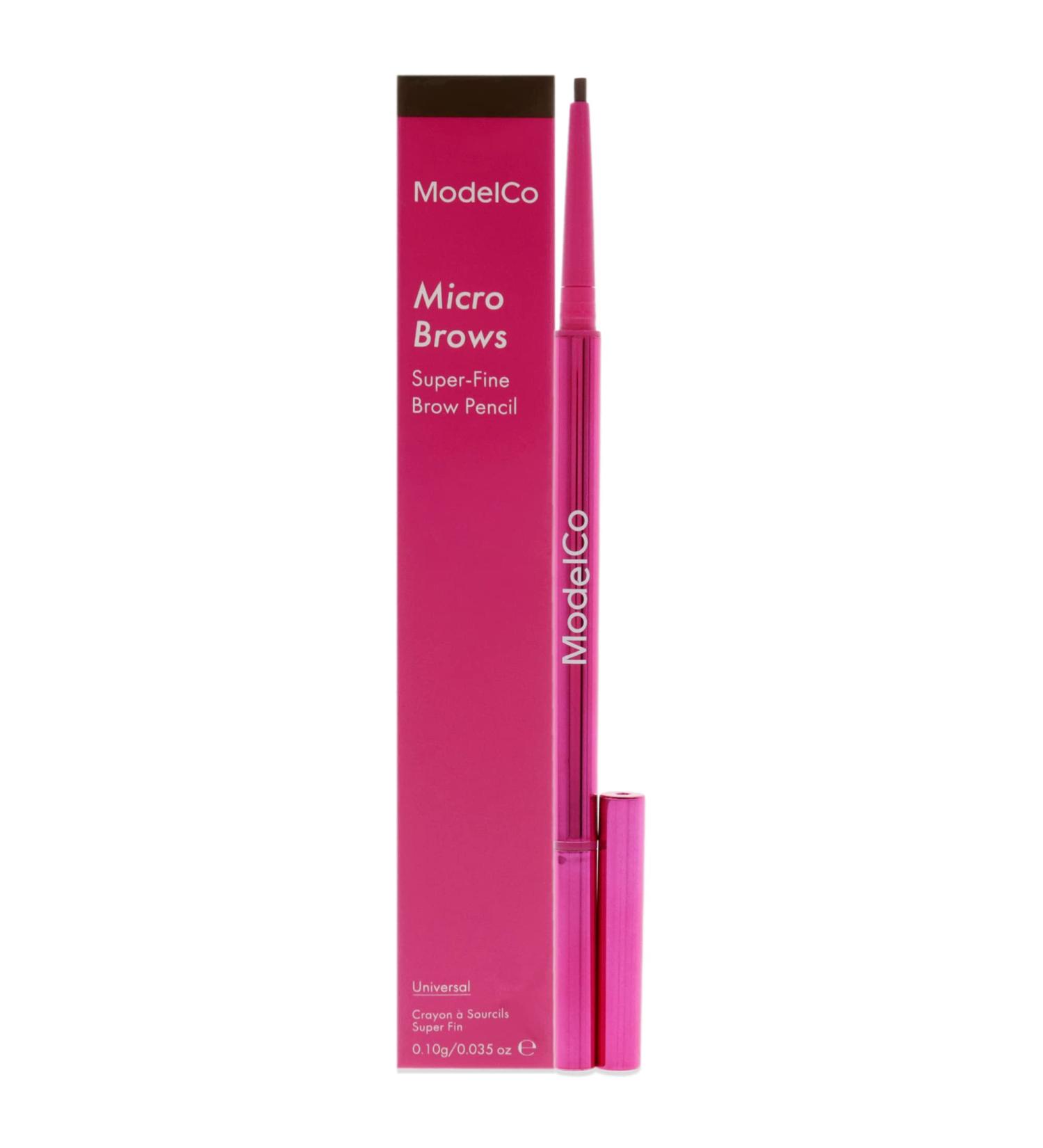 ModelCo Micro Brows Brown Pencil - Long-Wearing Water-Resistant Formula - Ultra-Fine Precision for Defined, Filled Brows - Universal Shade - 0.035 Oz - Buy Online on GoSupps.com